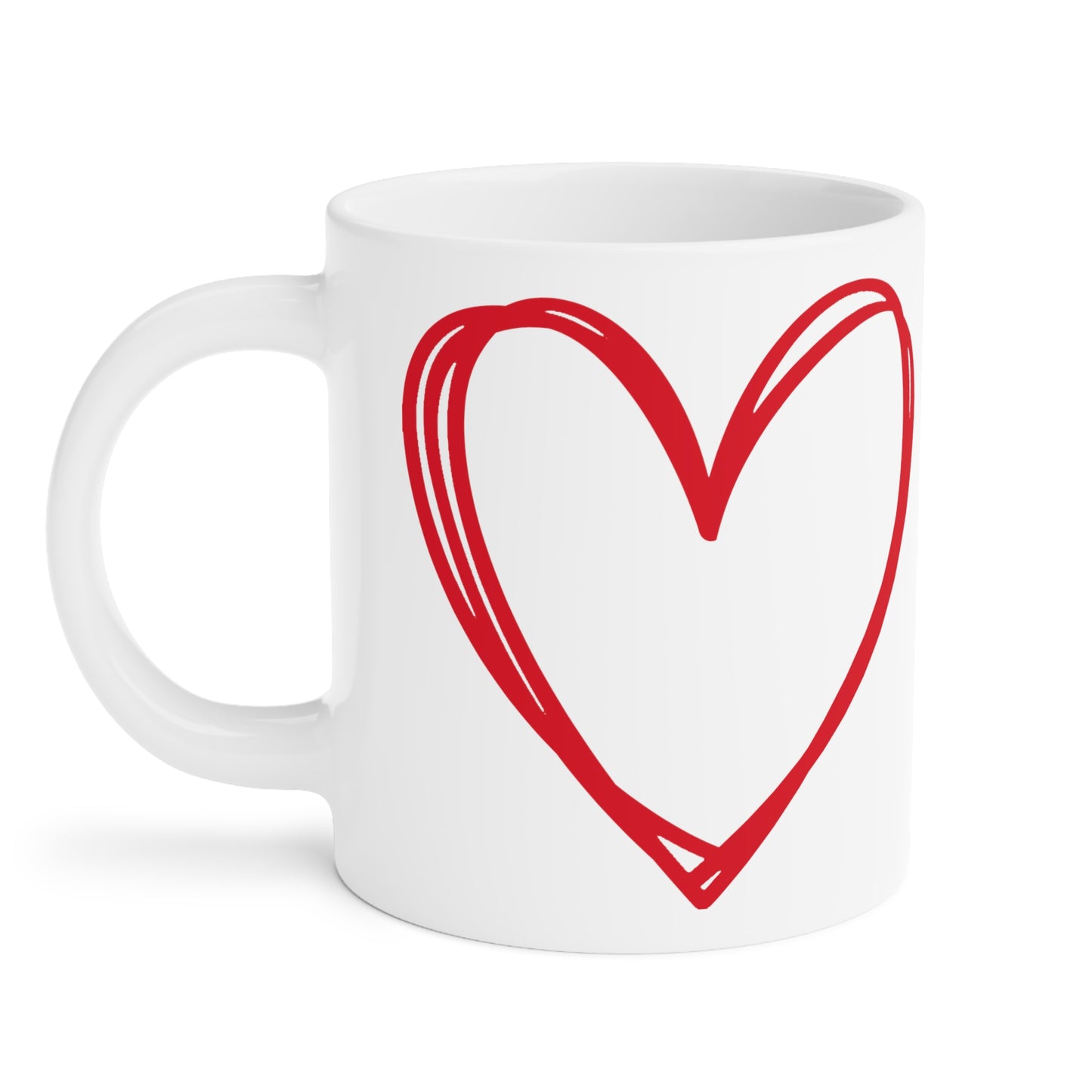 Hand-drawn Heart Ceramic Mugs (11oz\15oz\20oz)