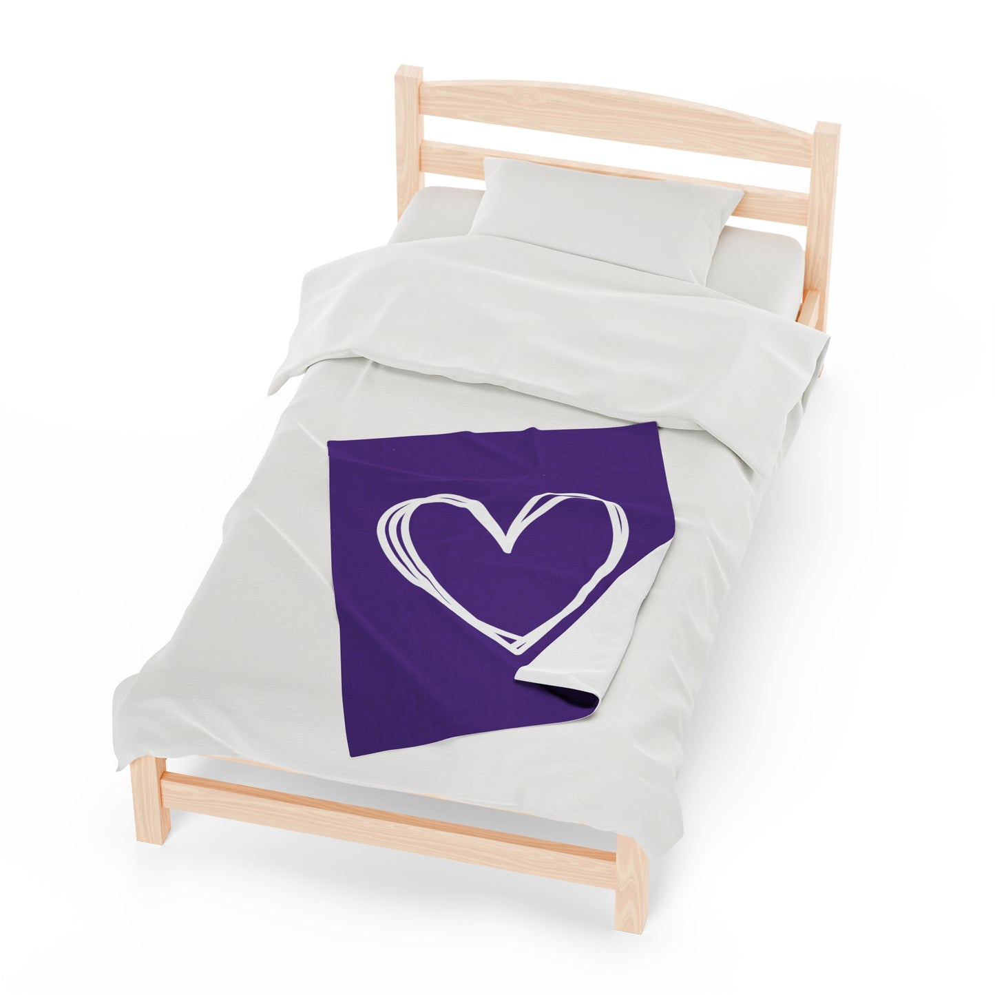Hand-drawn Heart Velveteen Plush Blanket