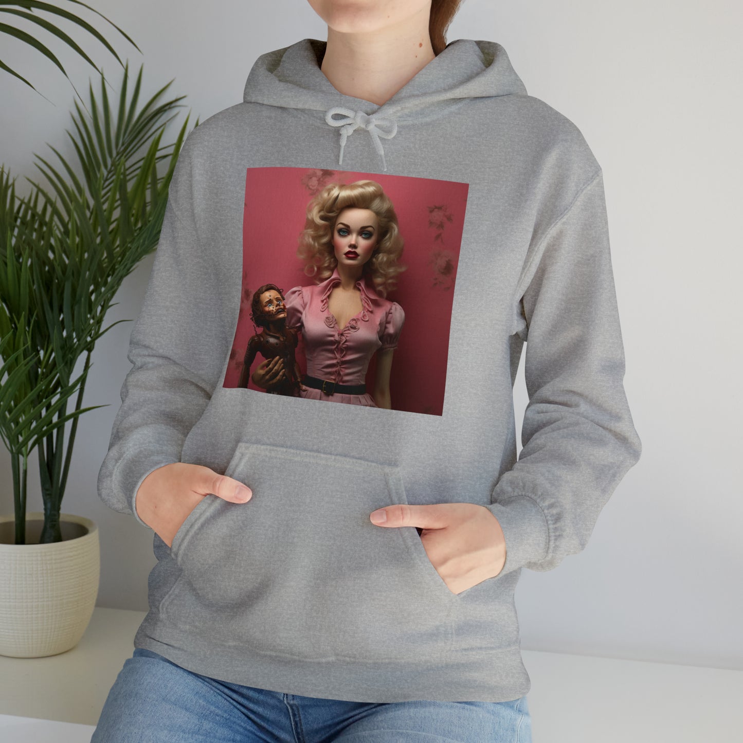 Creepy Barbie Halloween Unisex Heavy Blend™ Hooded Sweatshirt