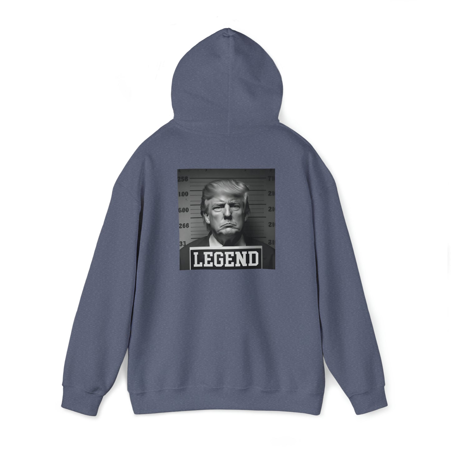 Trump Mug Shot Legend Back Printed Hoodie Sweatshirt