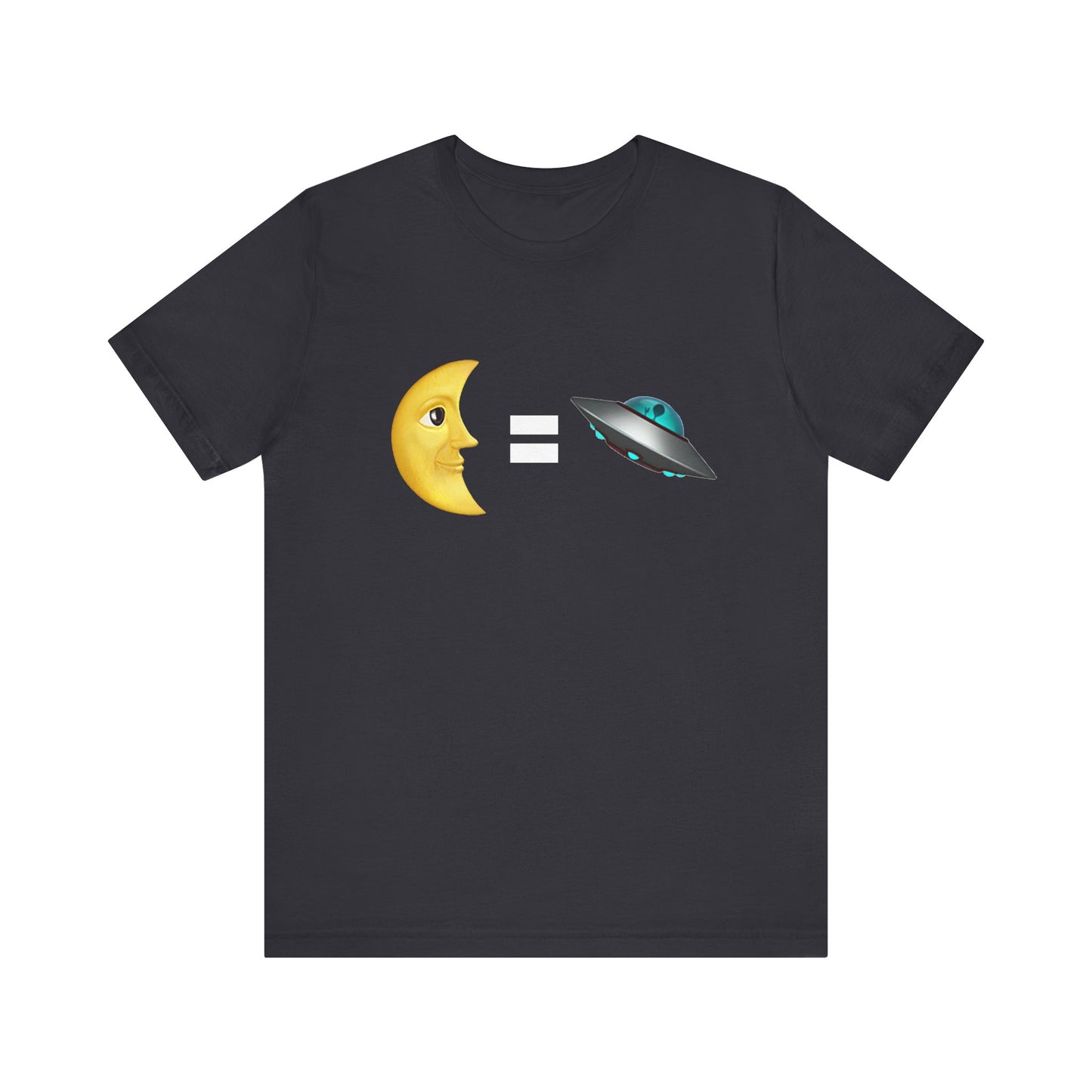 Moon = Alien Spaceship Unisex Jersey Tee