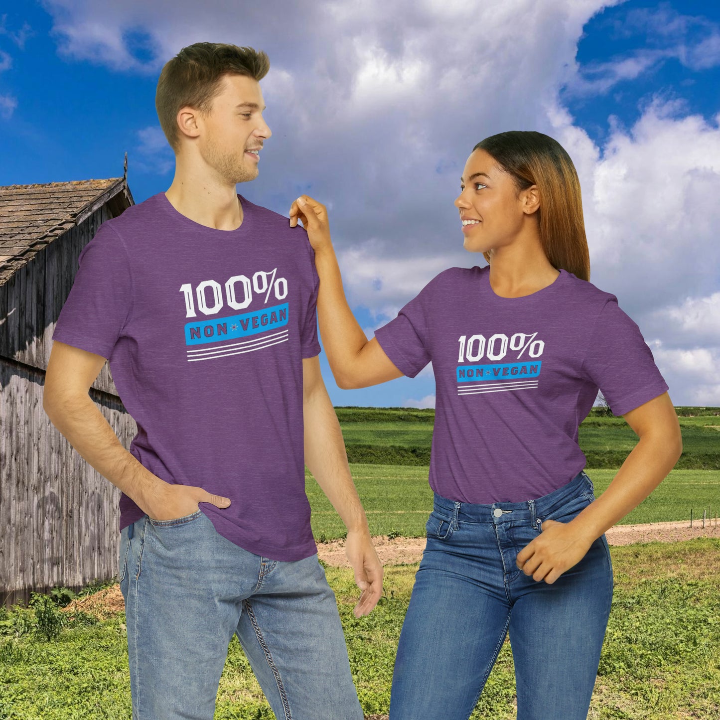 100% Non Vegan Unisex Jersey Short Sleeve Tee