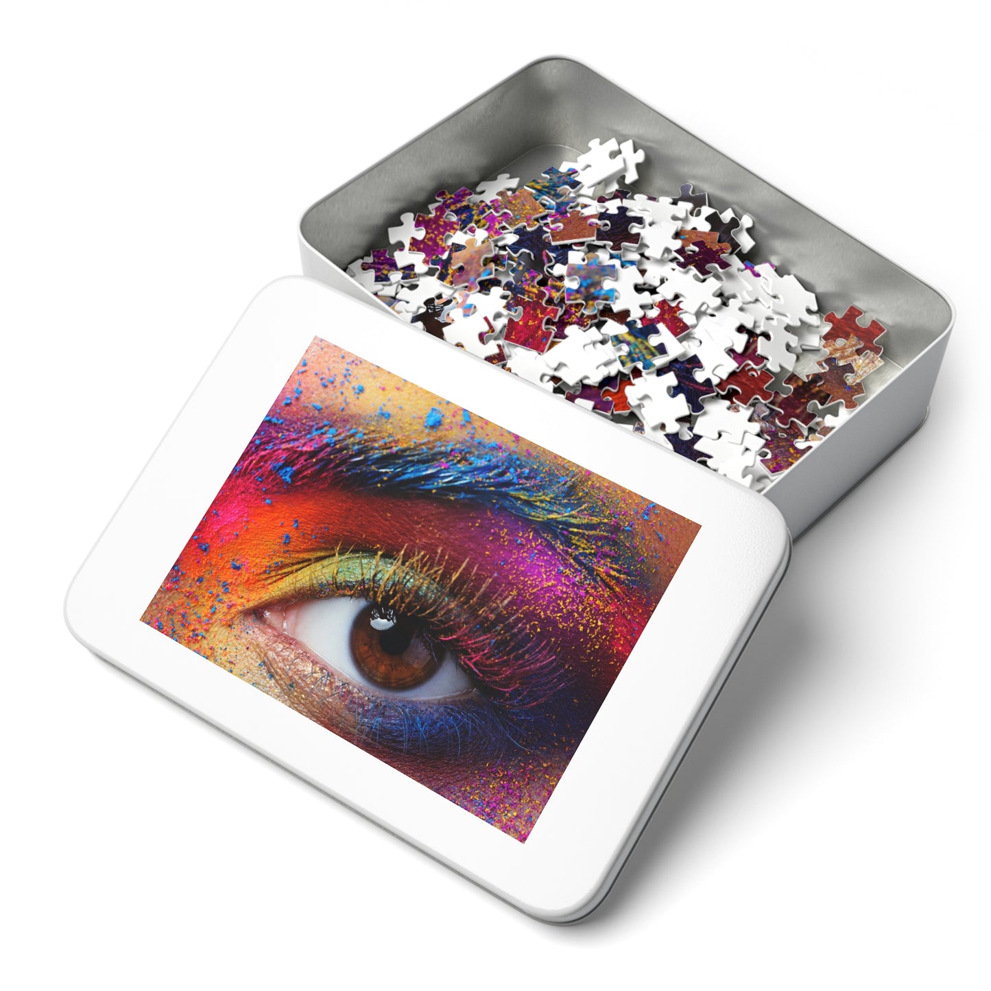 Colorful Crazy Eyeshadow Jigsaw Puzzle (30, 110, 252, 500,1000-Piece)