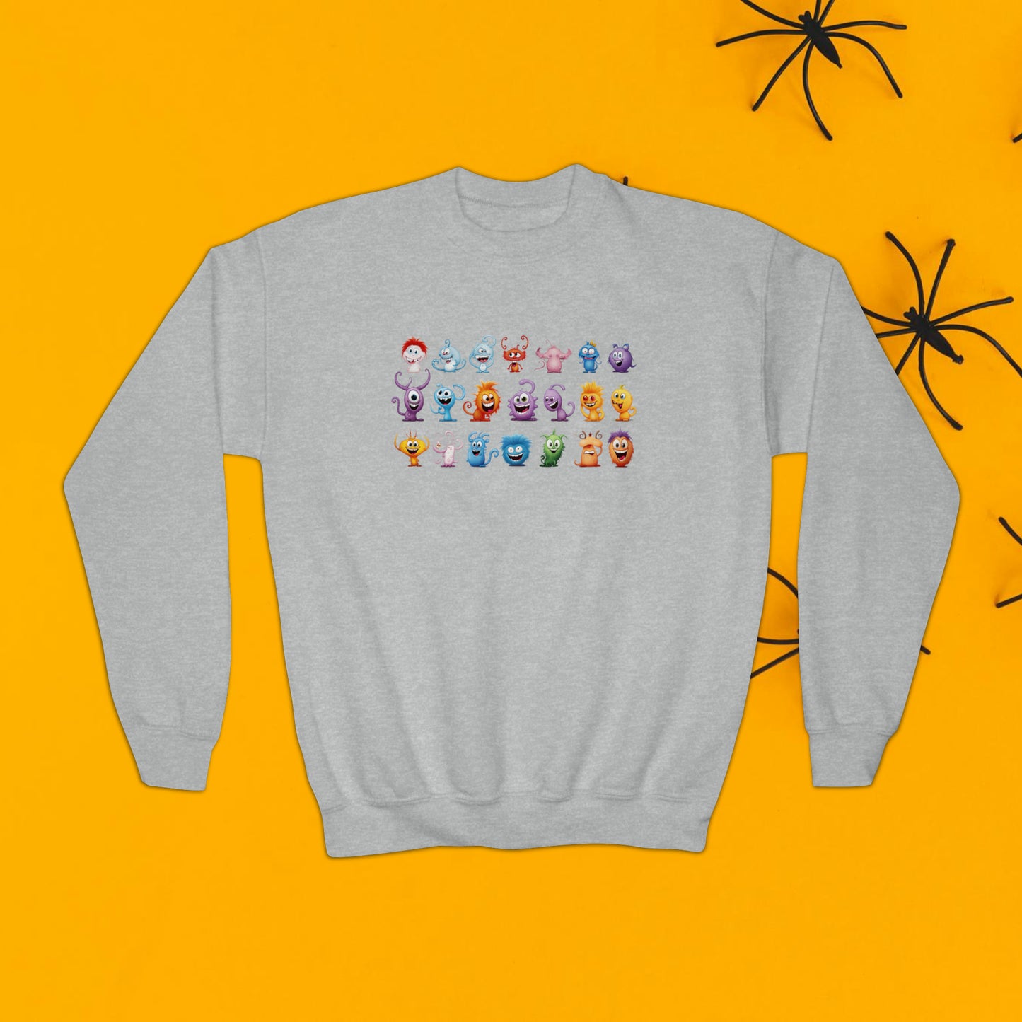 Super Cute Monsters, Funny Halloween Sweatshirt, Halloween Sweatshirt for Kids, Youth Crewneck Sweatshirt