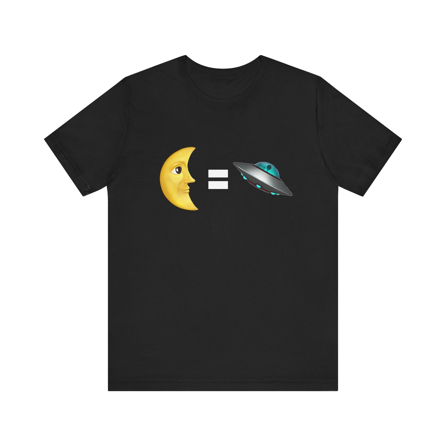 Moon = Alien Spaceship Unisex Jersey Tee