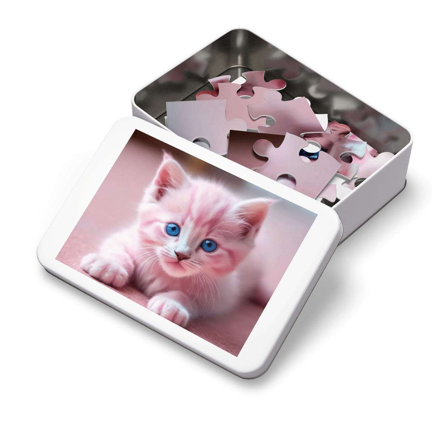 Sweet Pink Kitten Jigsaw Puzzle (30, 110, 252, 500,1000-Piece)