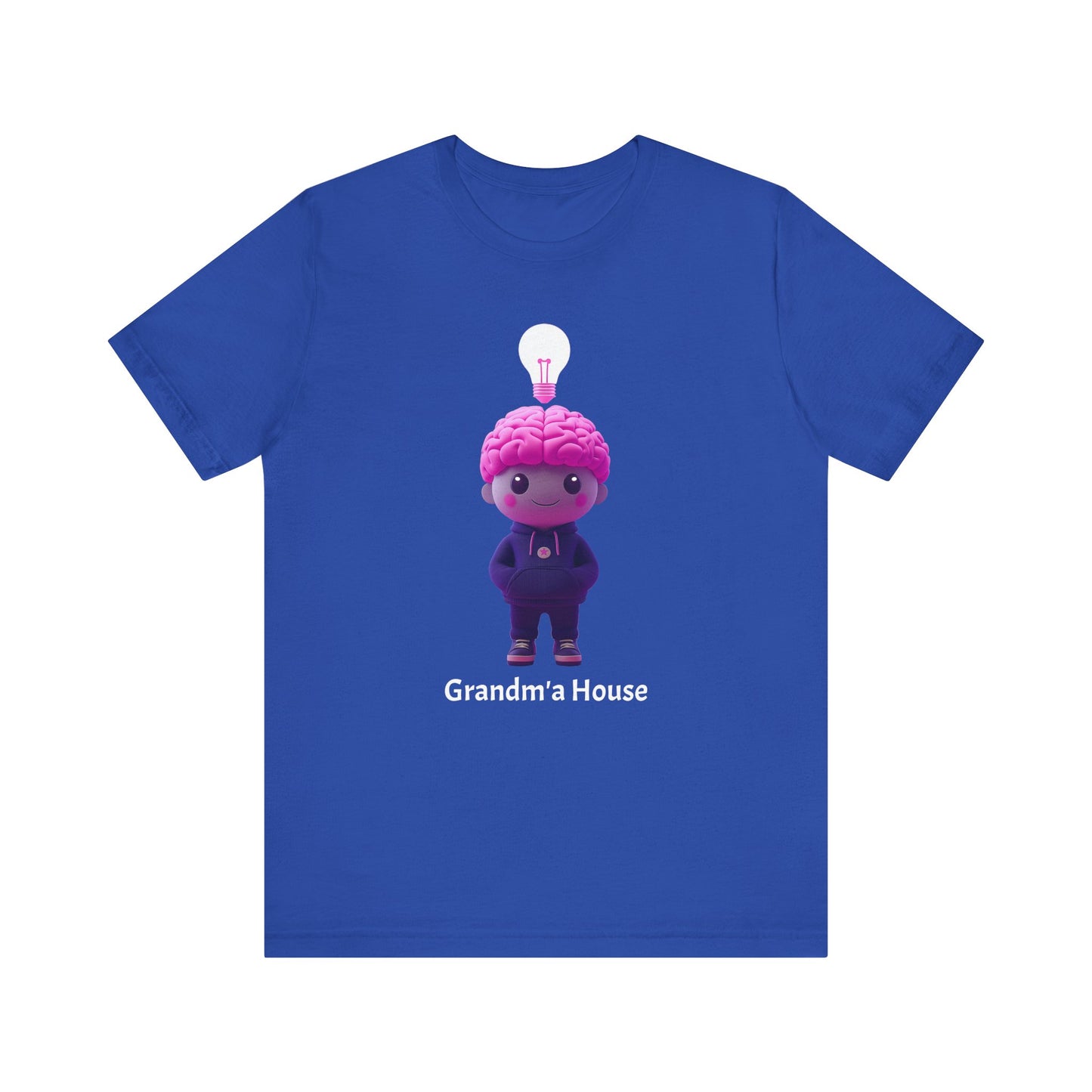 Grandma's House Brain with Light Bulb Design - Unisex Jersey Tee