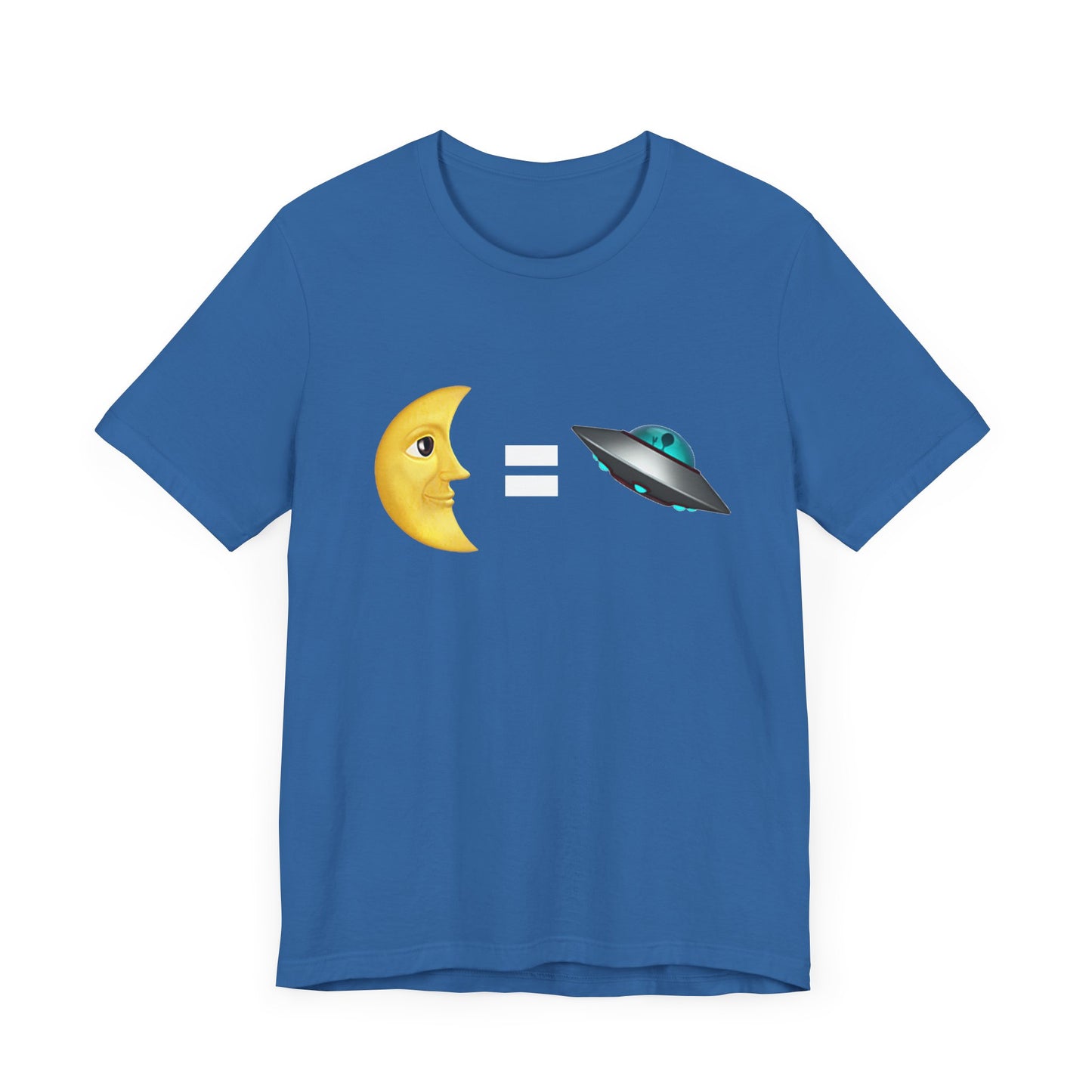 Moon = Alien Spaceship Unisex Jersey Tee