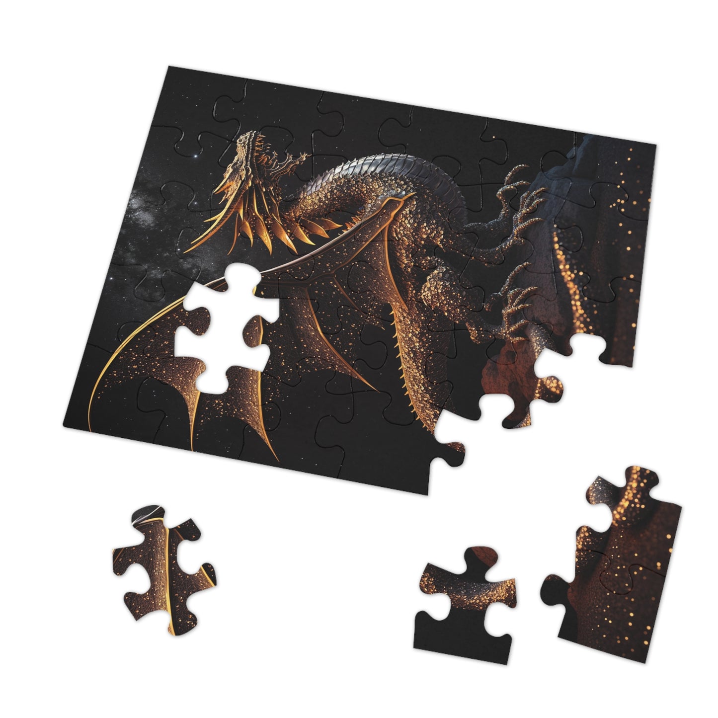 Golden Dragon Jigsaw Puzzle (30, 110, 252, 500,1000-Piece)