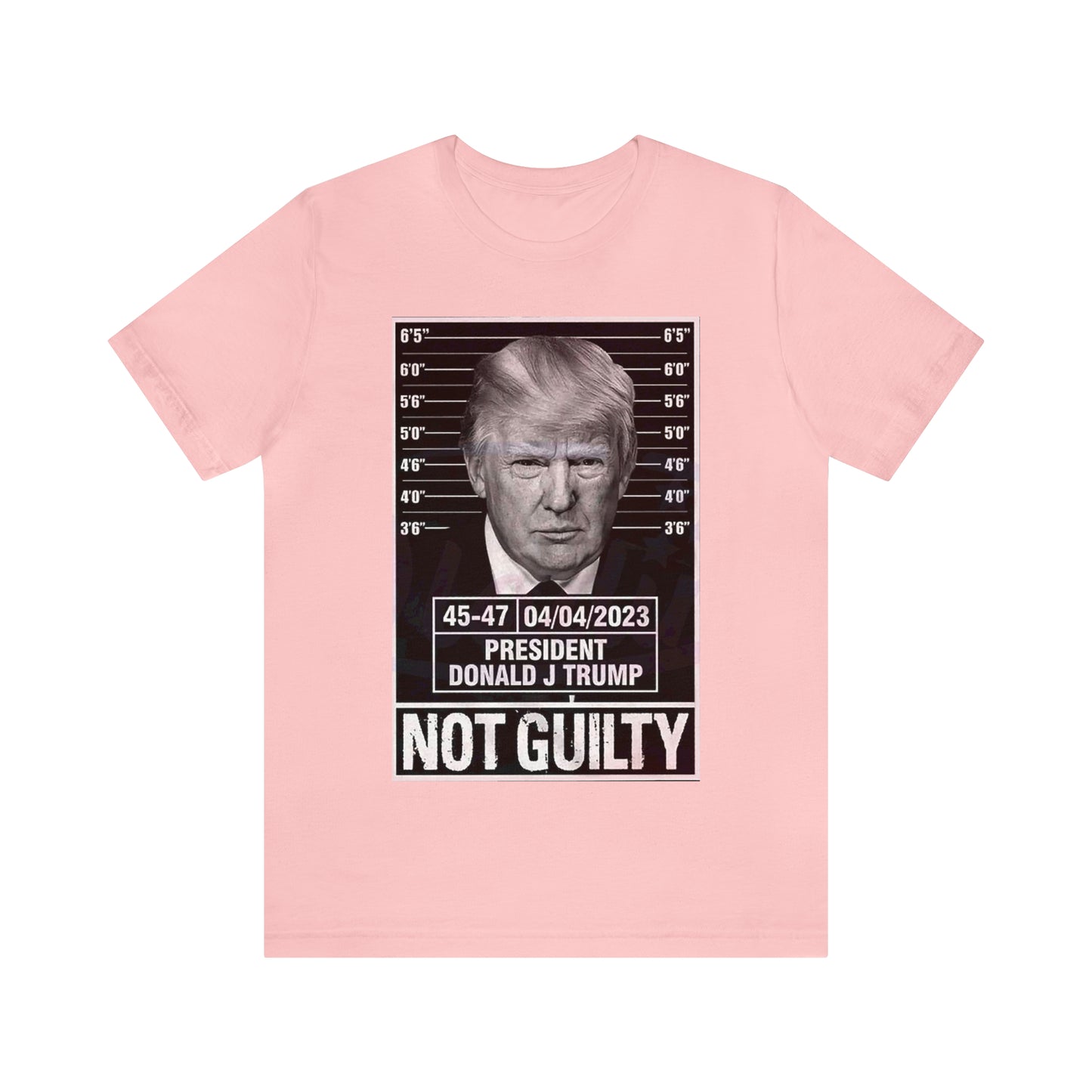Trump Mug Shot Not Guilty Unisex Jersey Short Sleeve Tee
