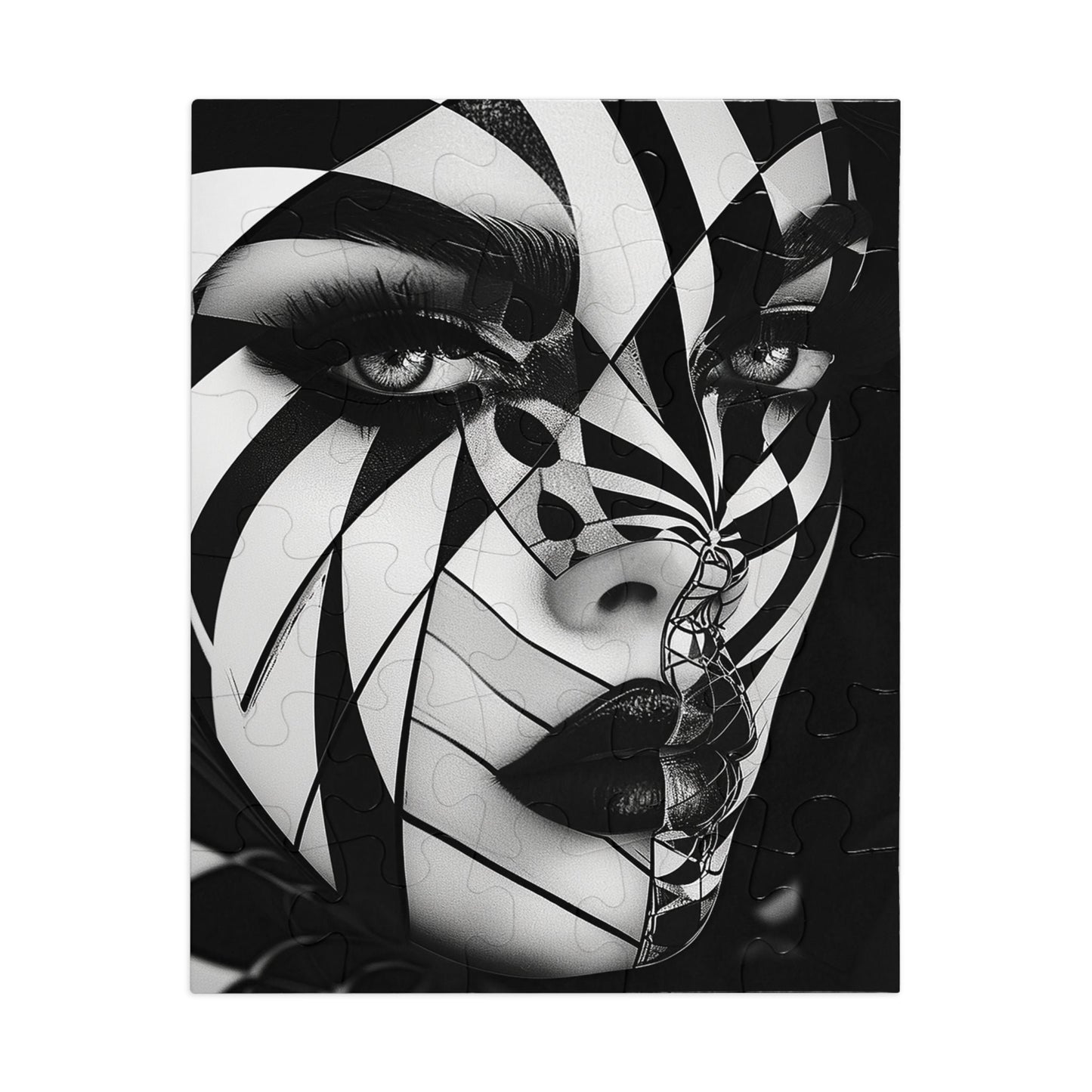 Black and White Painted Lady Jigsaw Puzzle (30, 110, 252, 500,1000-Piece)