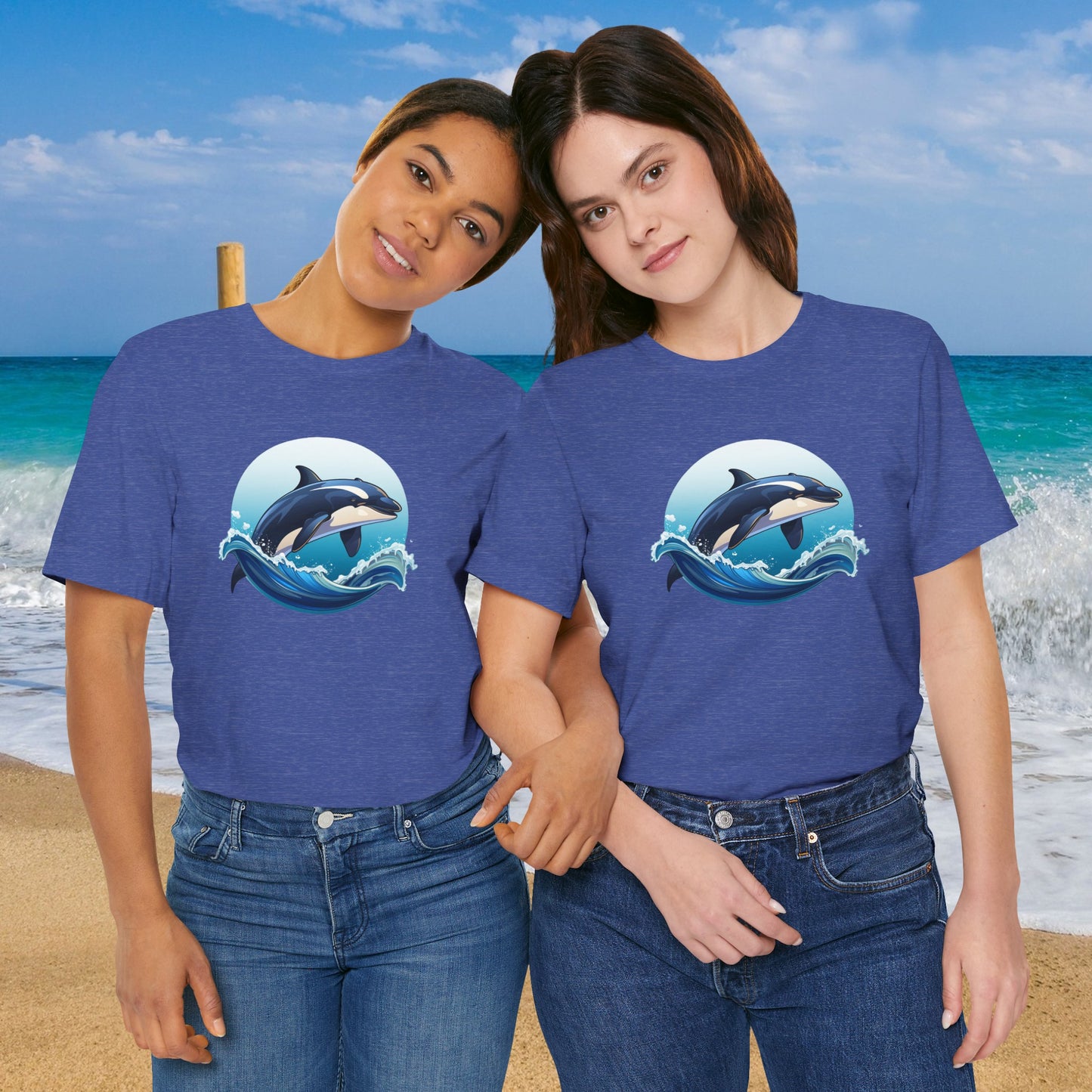 Summer Dolphin Unisex Jersey Short Sleeve Tee