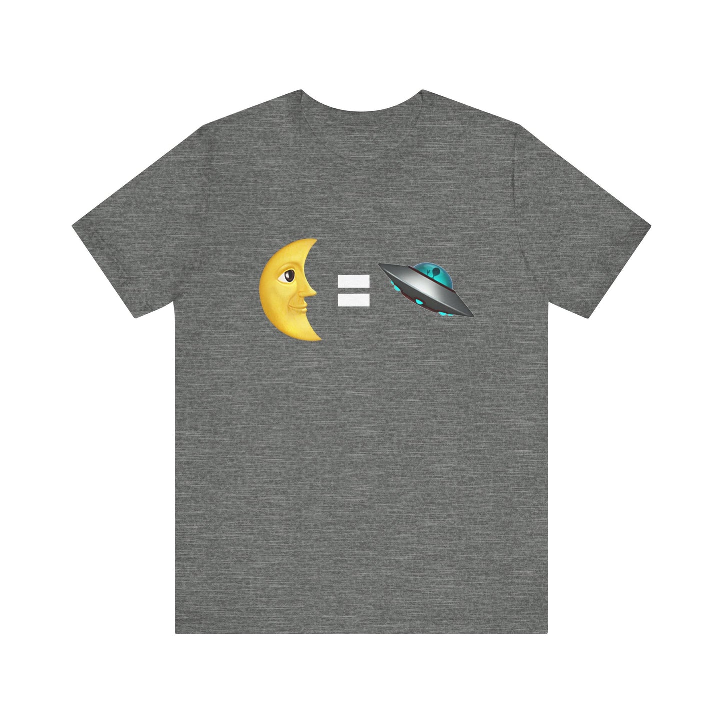 Moon = Alien Spaceship Unisex Jersey Tee
