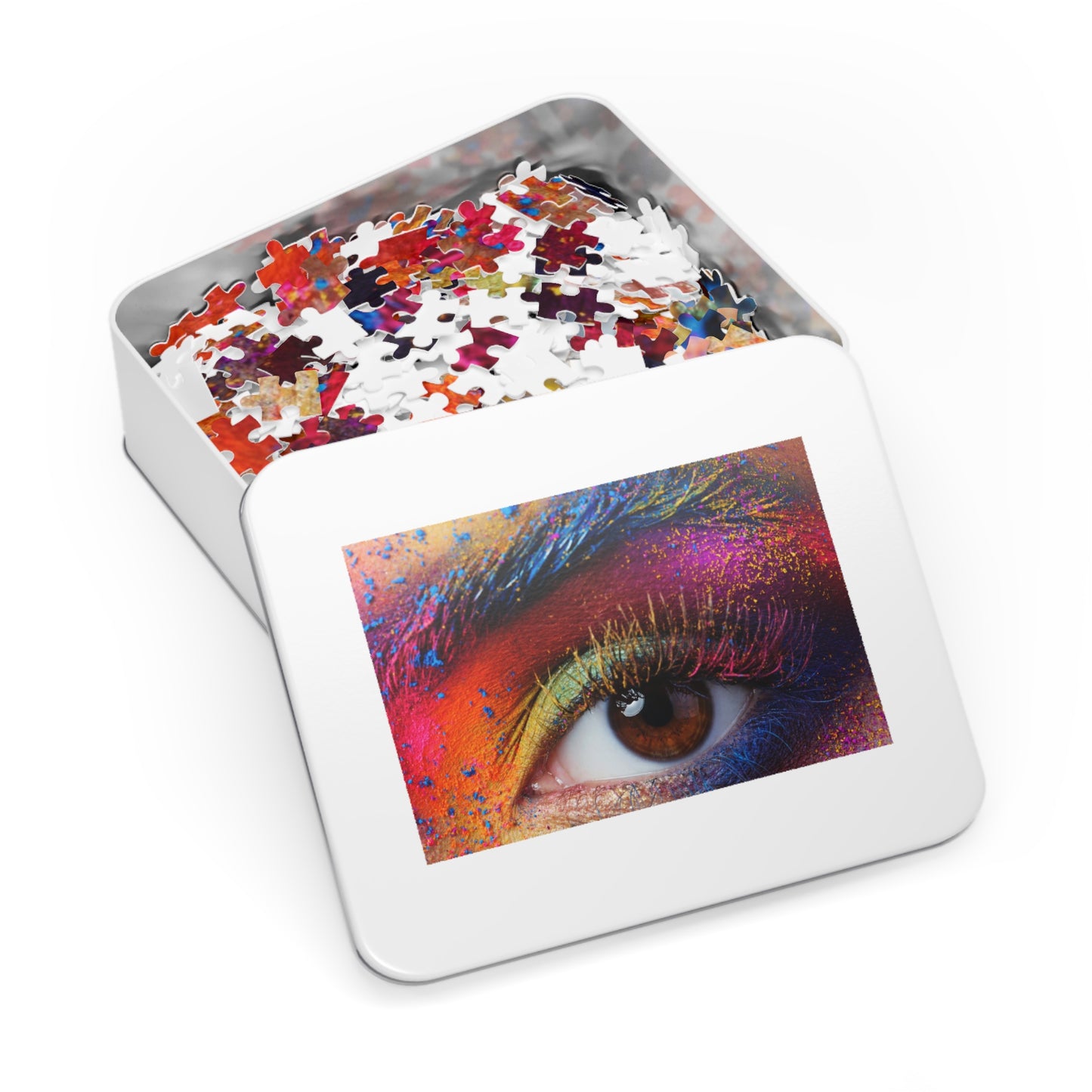 Colorful Crazy Eyeshadow Jigsaw Puzzle (30, 110, 252, 500,1000-Piece)