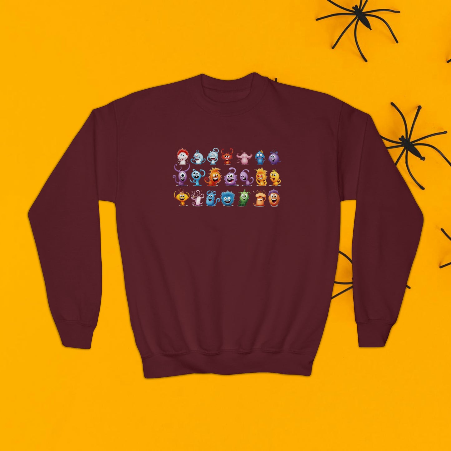 Super Cute Monsters, Funny Halloween Sweatshirt, Halloween Sweatshirt for Kids, Youth Crewneck Sweatshirt