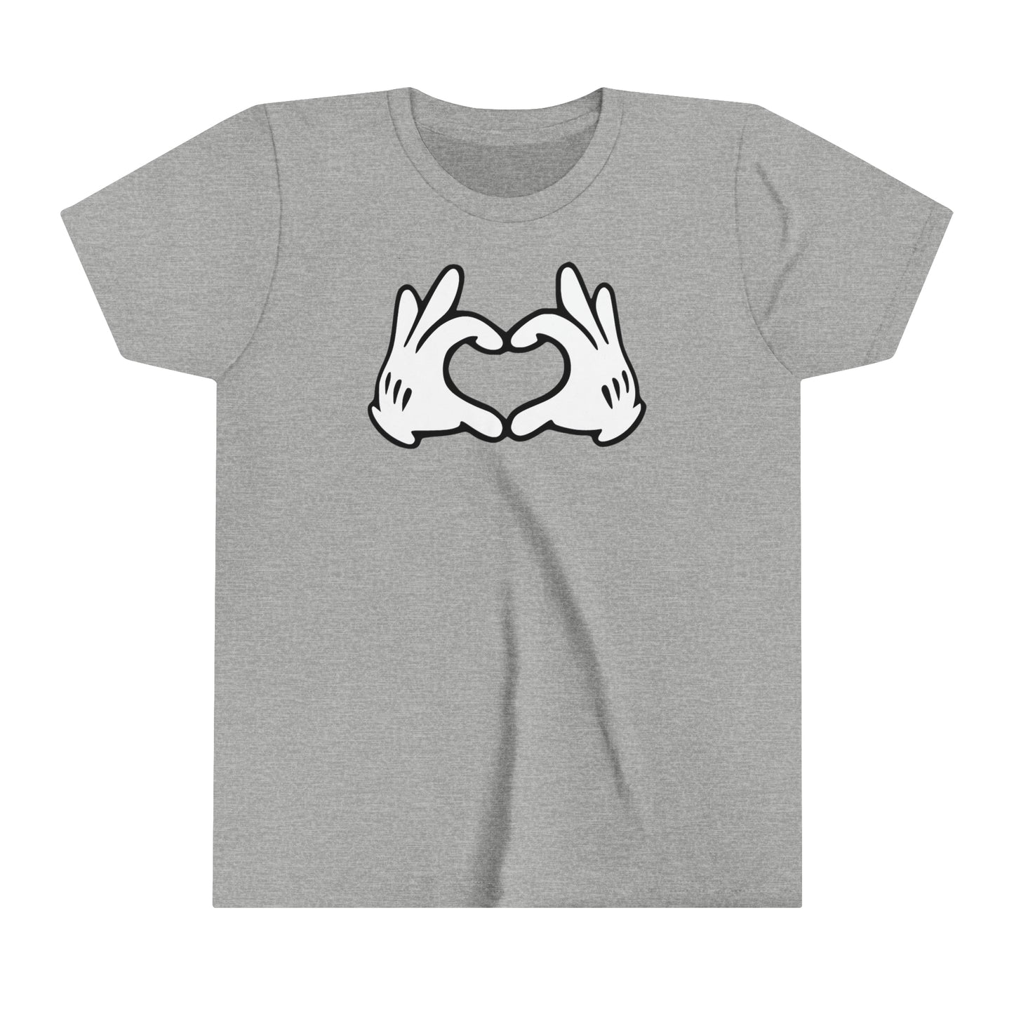 Mickey Mouse Heart Hands YOUTH Short Sleeve Tee