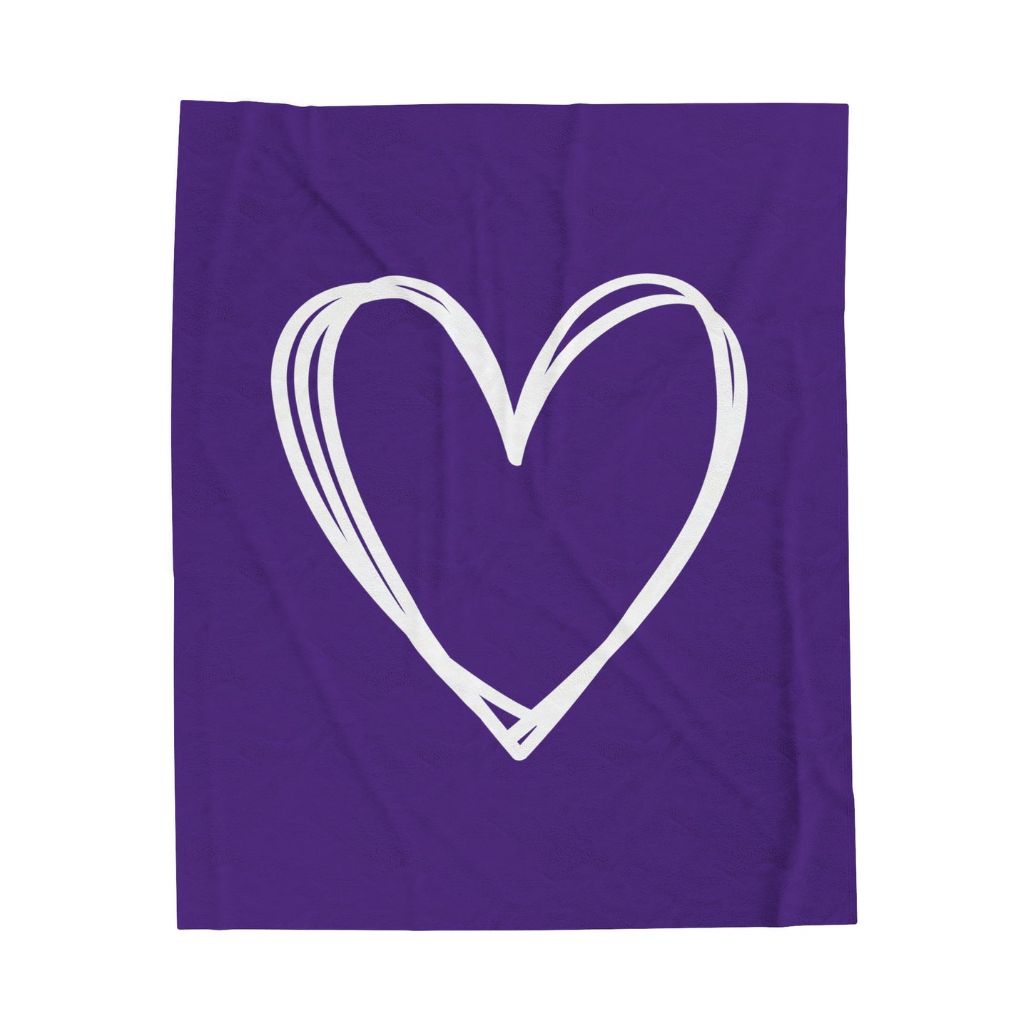 Hand-drawn Heart Velveteen Plush Blanket