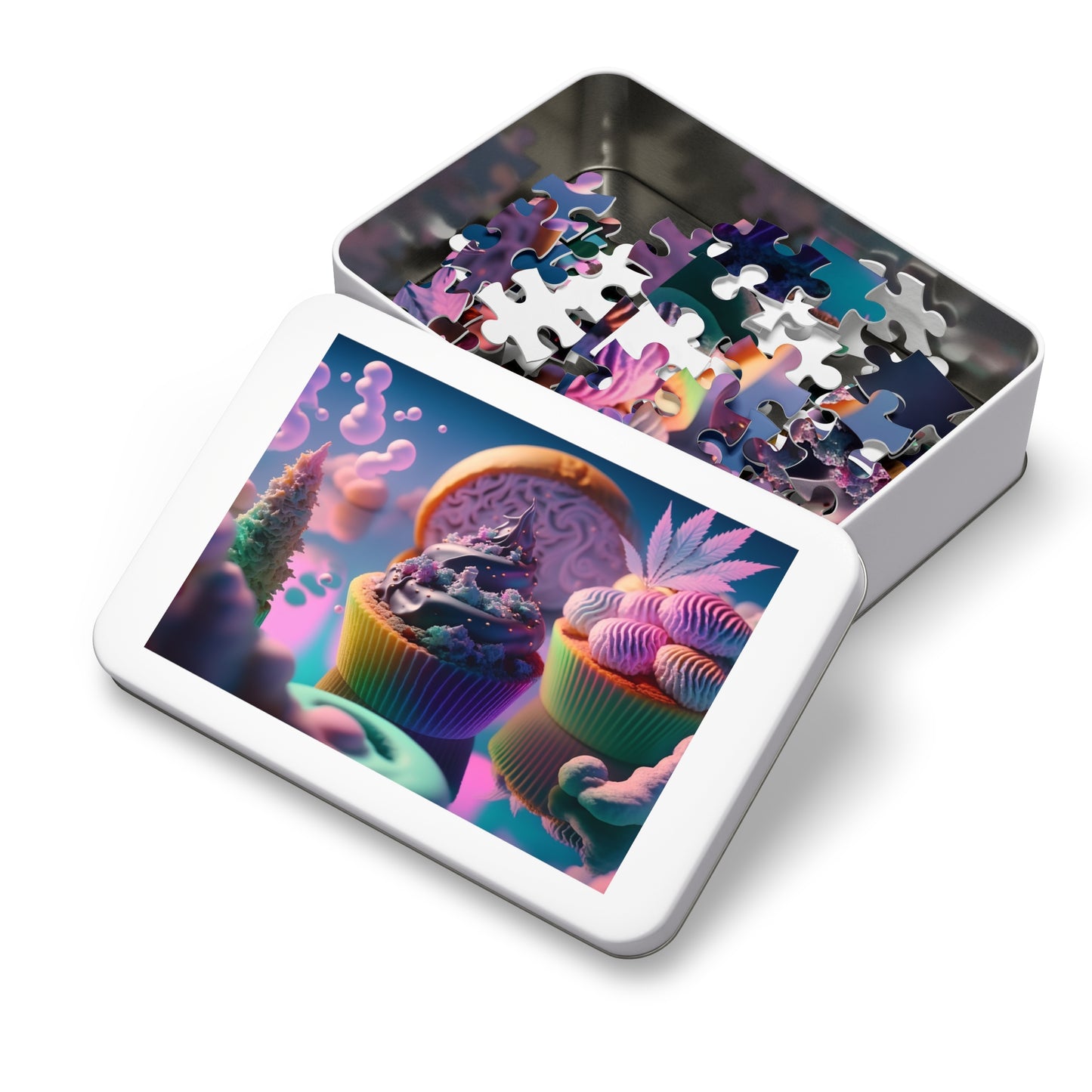 Colorful Magical Cupcakes Jigsaw Puzzle (30, 110, 252, 500,1000-Piece)