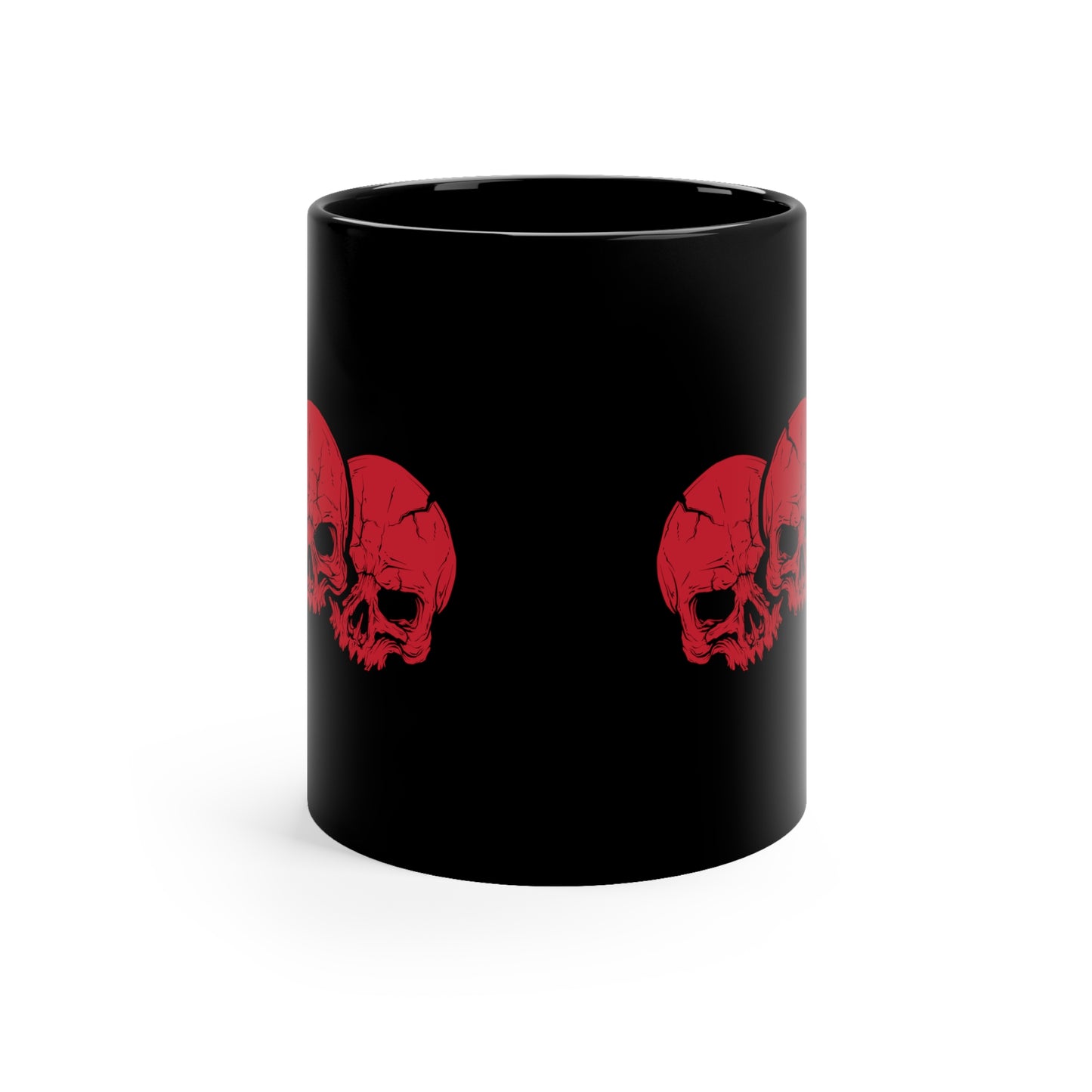 Red Skulls Coffee Cup Skeleton Mug