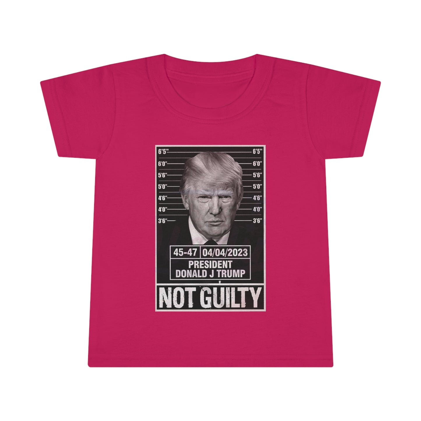 Trump Not Guilty Mug Shot, Trump Mug Shot Toddler Tshirt, Toddler T-shirt