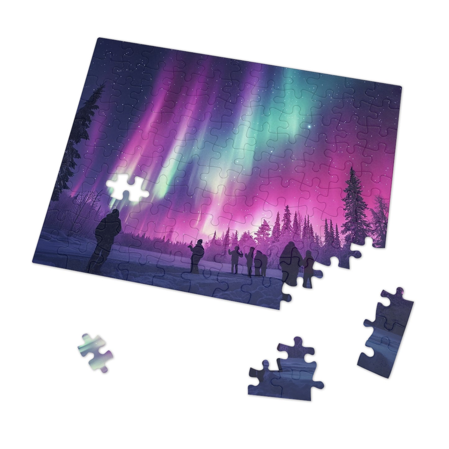 Looking at the Northern Lights Jigsaw Puzzle (30, 110, 252, 500,1000-Piece)