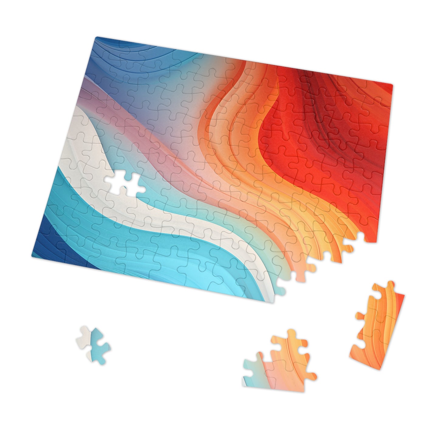 Colorful Waves Jigsaw Puzzle (30, 110, 252, 500,1000-Piece)