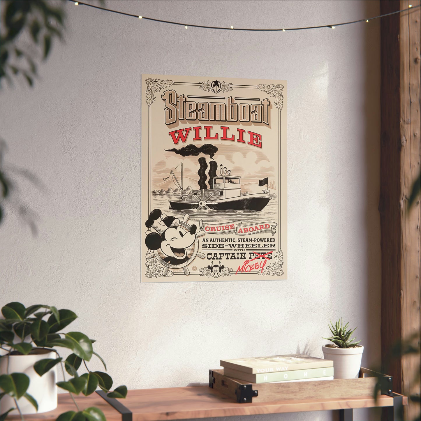 Steamboat Willie Matte Vertical Poster