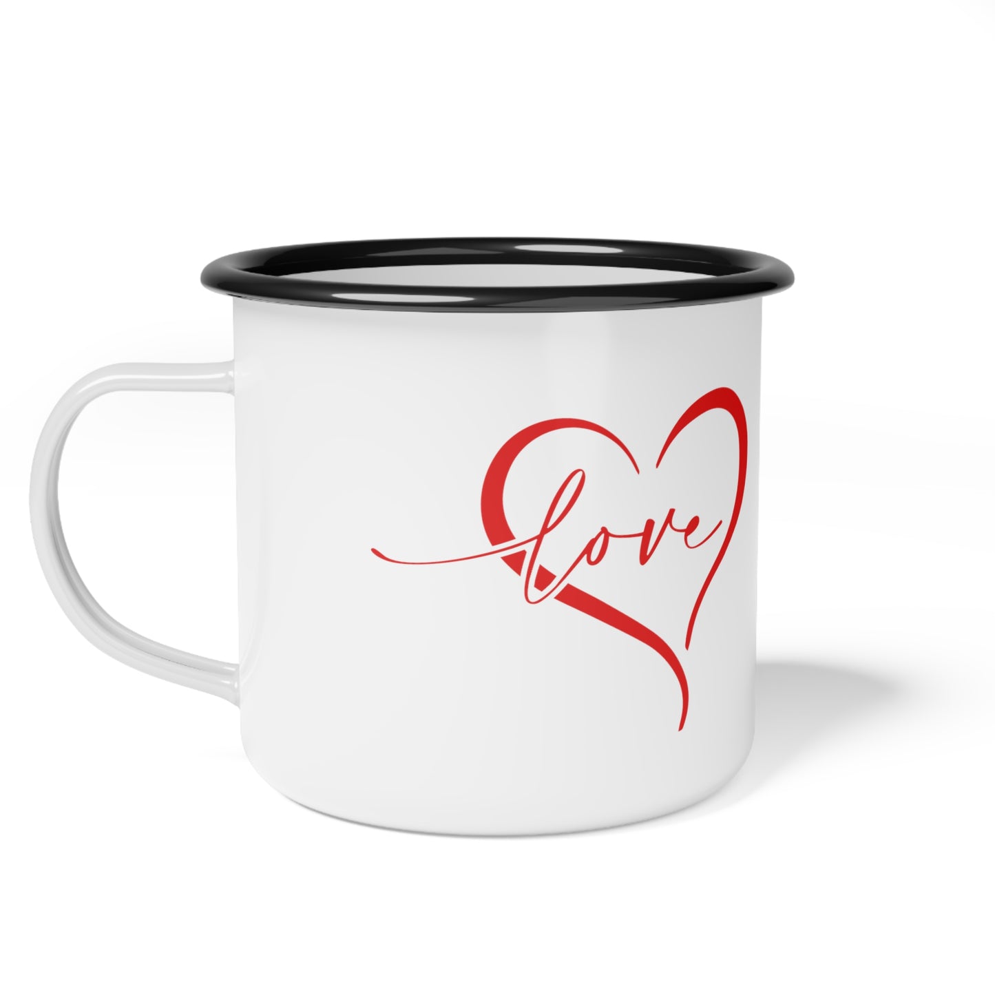 Love Heart Enamel Camp Cup