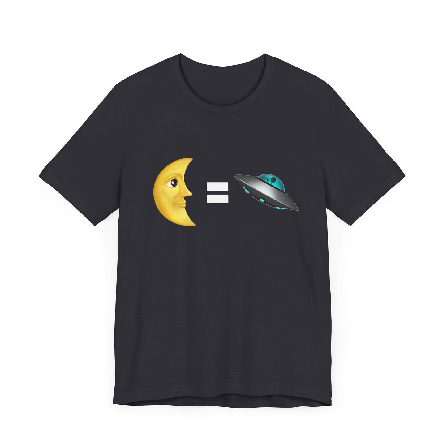 Moon = Alien Spaceship Unisex Jersey Tee