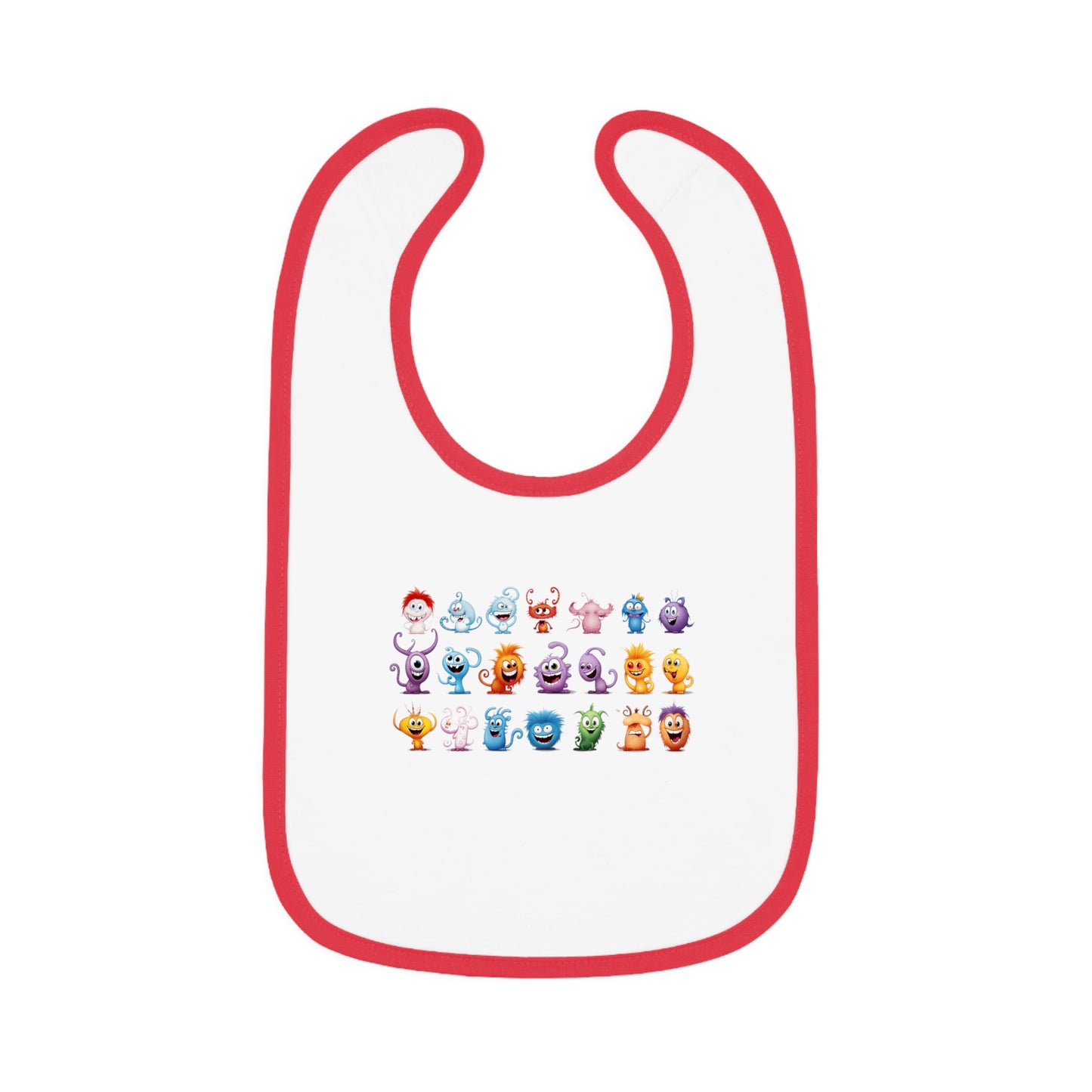 Super Cute Monsters, Cute Baby Bibs, Halloween Bibs, Funny Bibs, Baby Contrast Trim Jersey Bib