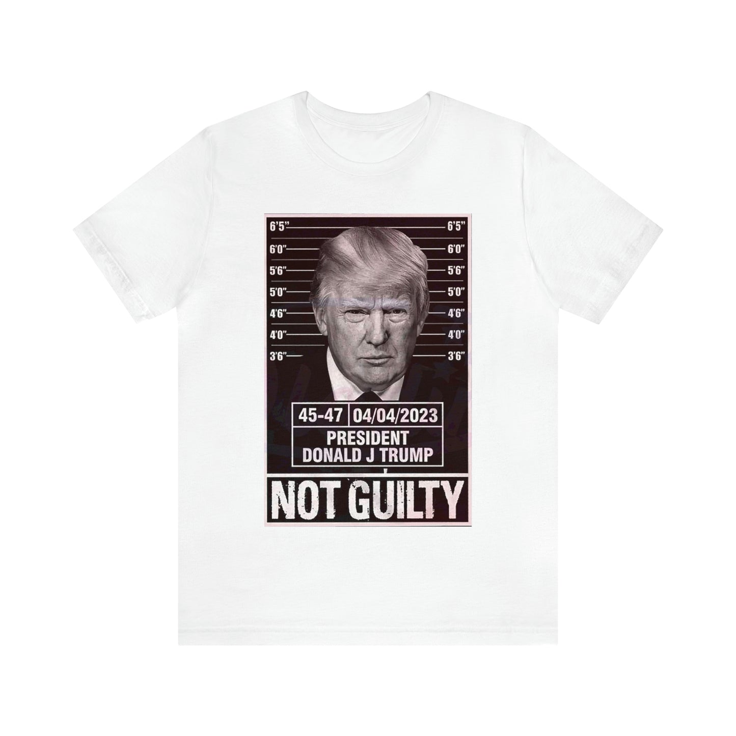 Trump Mug Shot Not Guilty Unisex Jersey Short Sleeve Tee