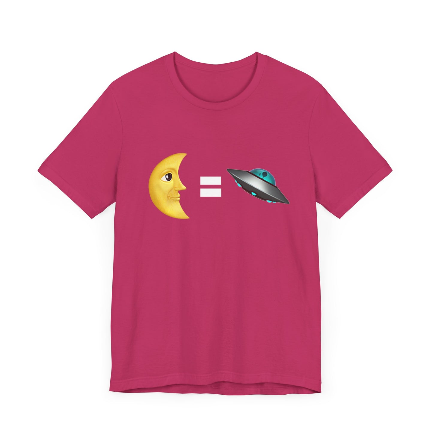 Moon = Alien Spaceship Unisex Jersey Tee