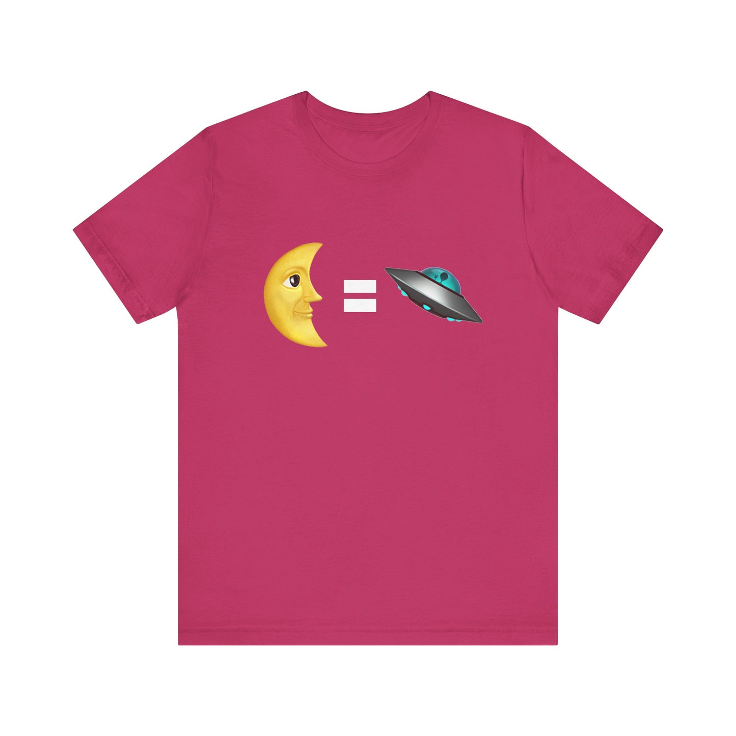 Moon = Alien Spaceship Unisex Jersey Tee