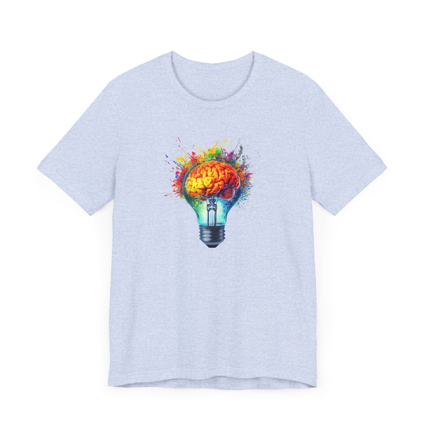 Light Bulb Moment- Unisex Jersey Short Sleeve Shirt with Colorful Idea Design