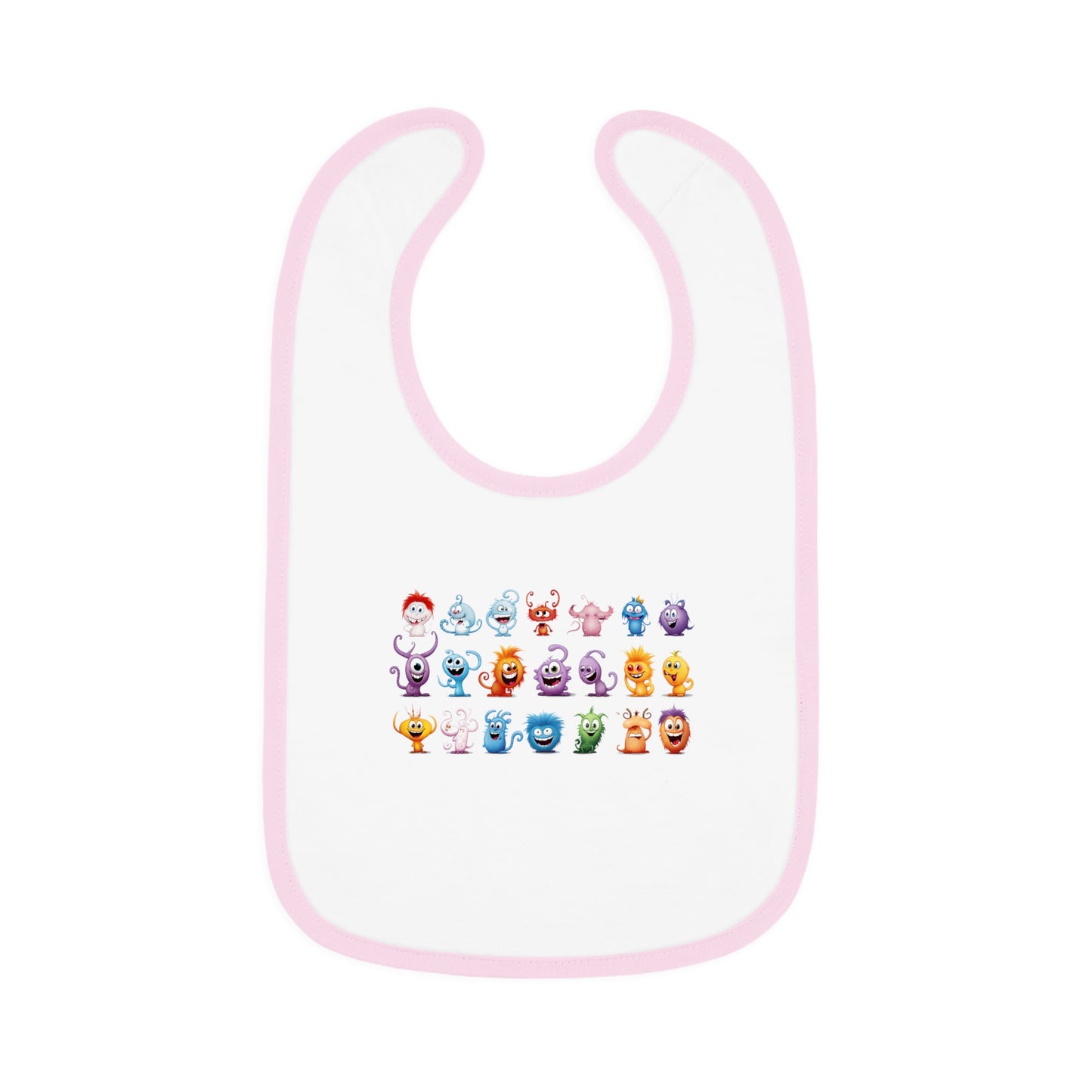 Super Cute Monsters, Cute Baby Bibs, Halloween Bibs, Funny Bibs, Baby Contrast Trim Jersey Bib