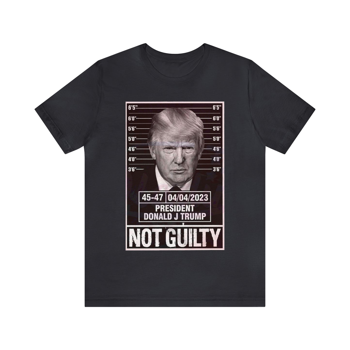 Trump Mug Shot Not Guilty Unisex Jersey Short Sleeve Tee