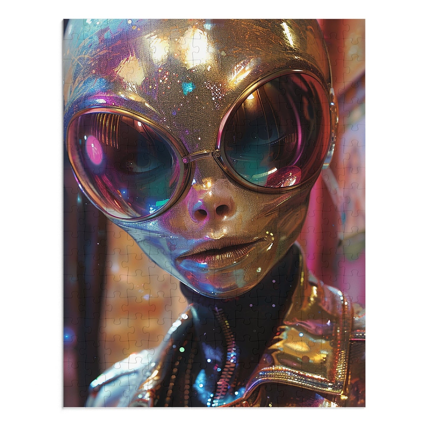 The Golden Alien Jigsaw Puzzle (30, 110, 252, 500,1000-Piece)