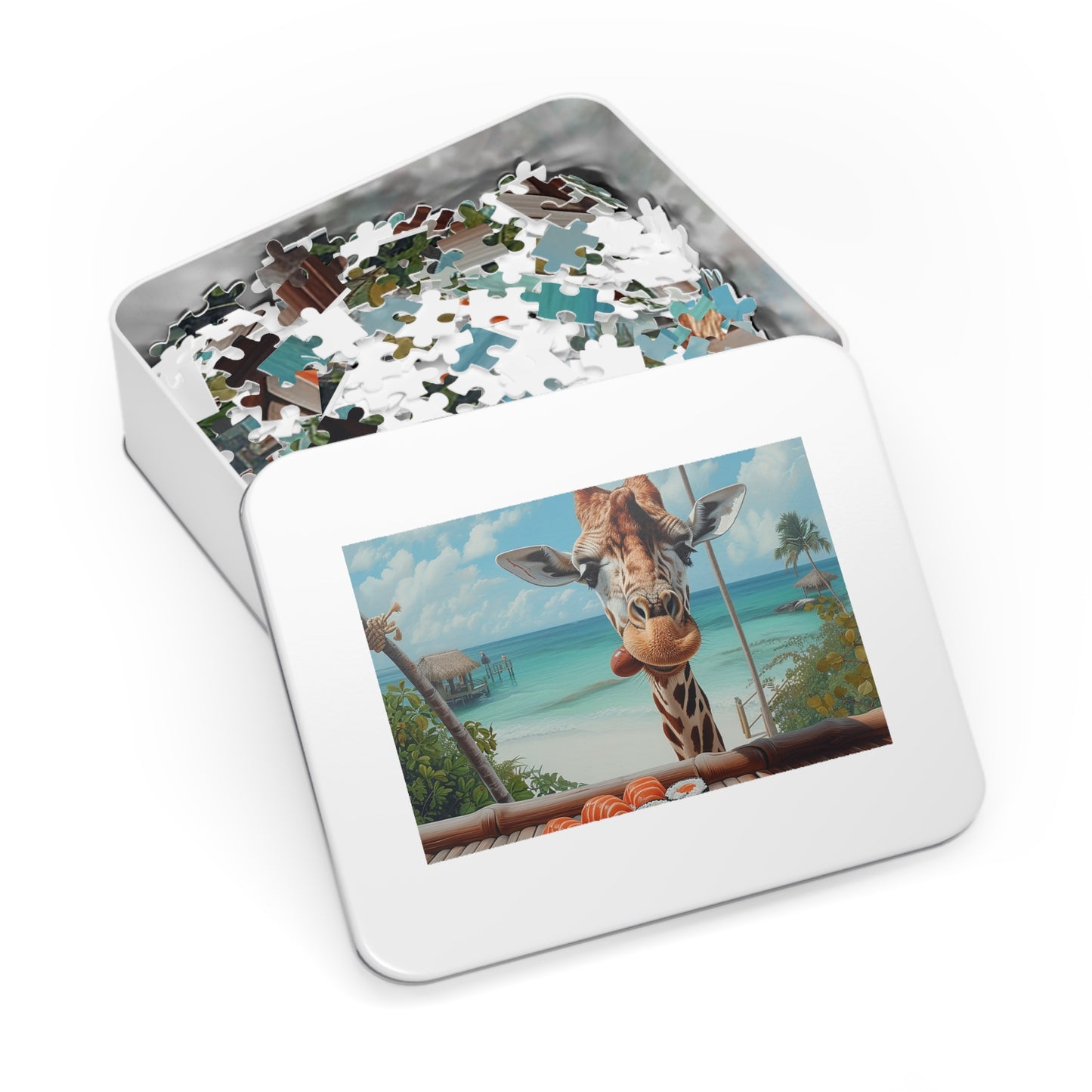 Sushi Eating Giraffe Jigsaw Puzzle (30, 110, 252, 500,1000-Piece)