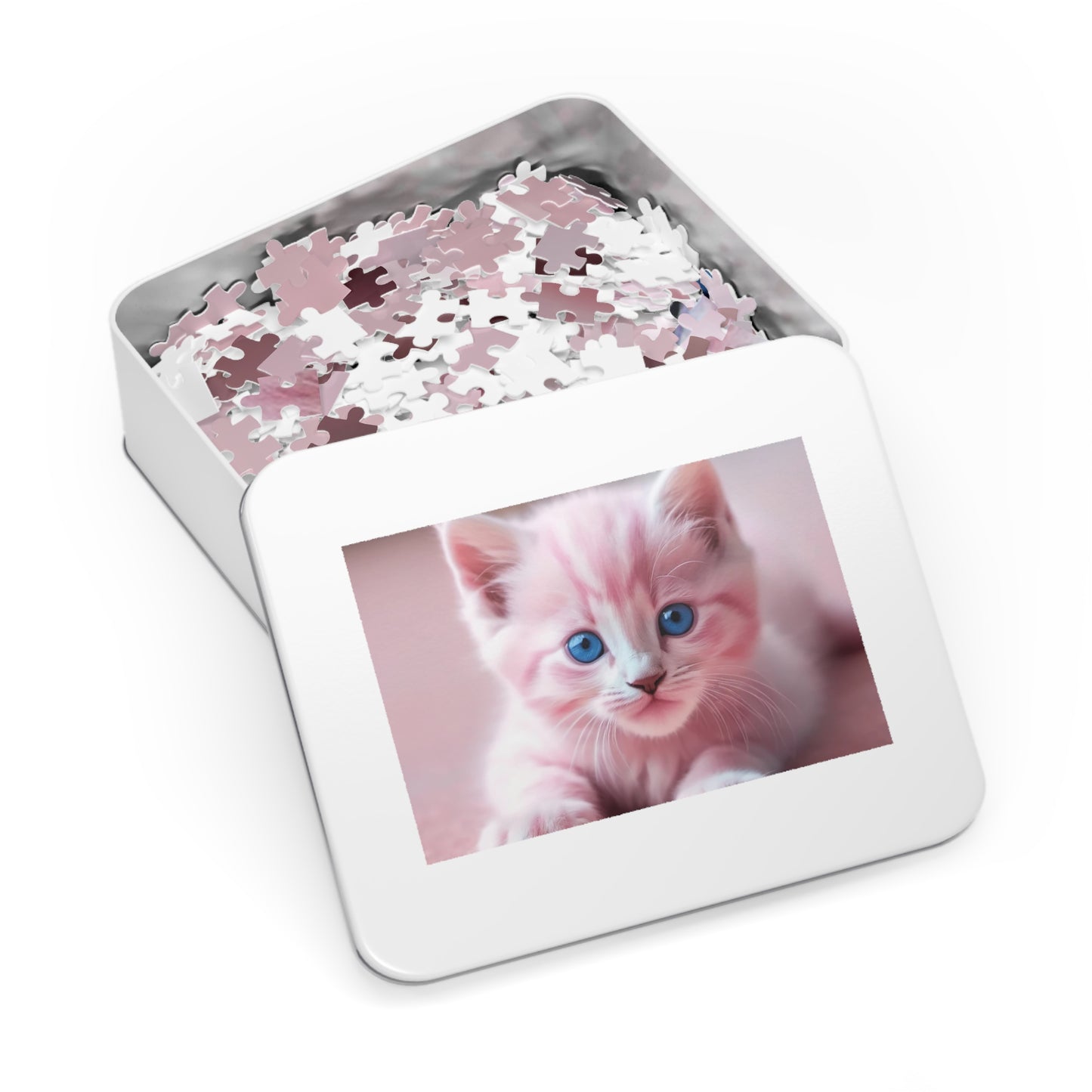 Sweet Pink Kitten Jigsaw Puzzle (30, 110, 252, 500,1000-Piece)