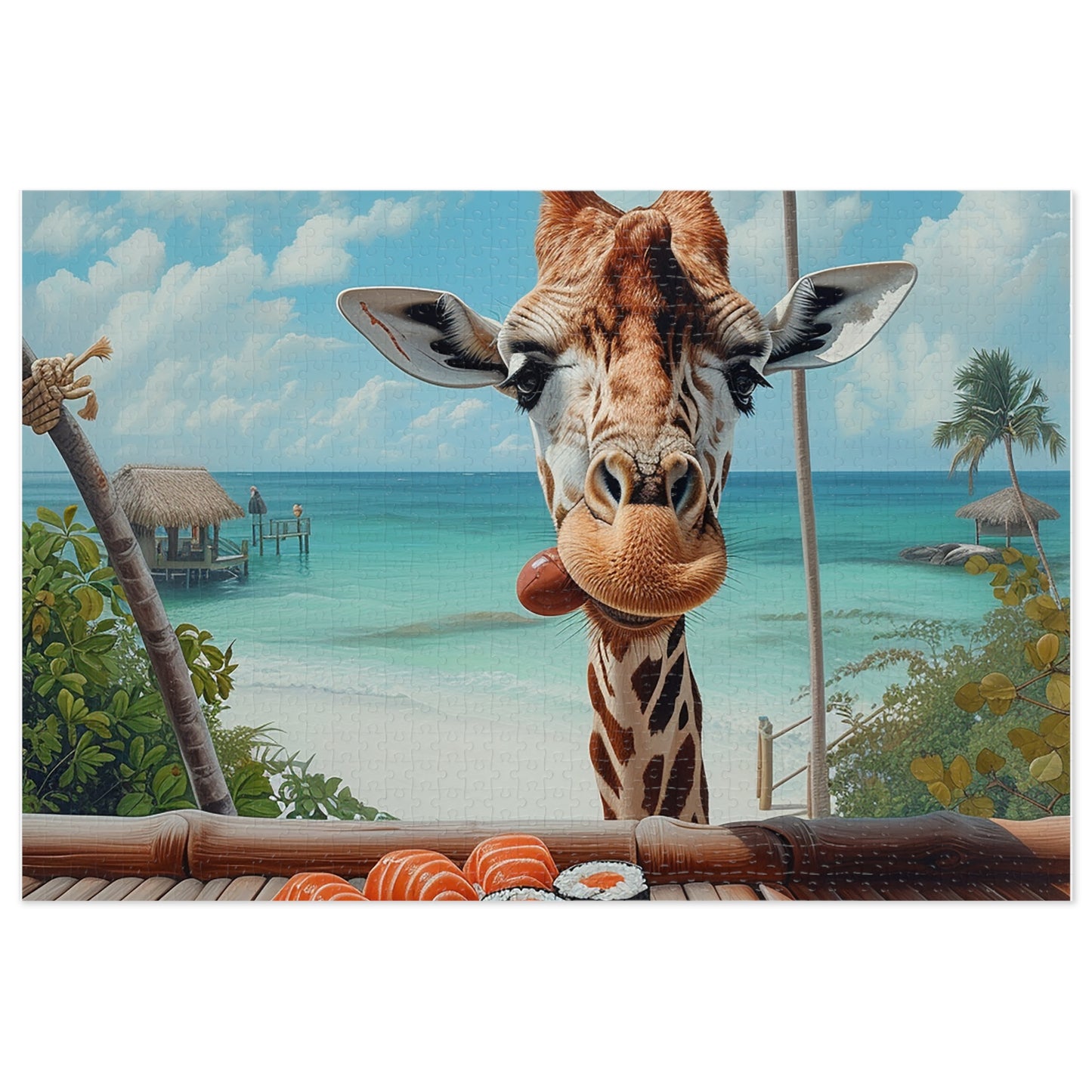 Sushi Eating Giraffe Jigsaw Puzzle (30, 110, 252, 500,1000-Piece)