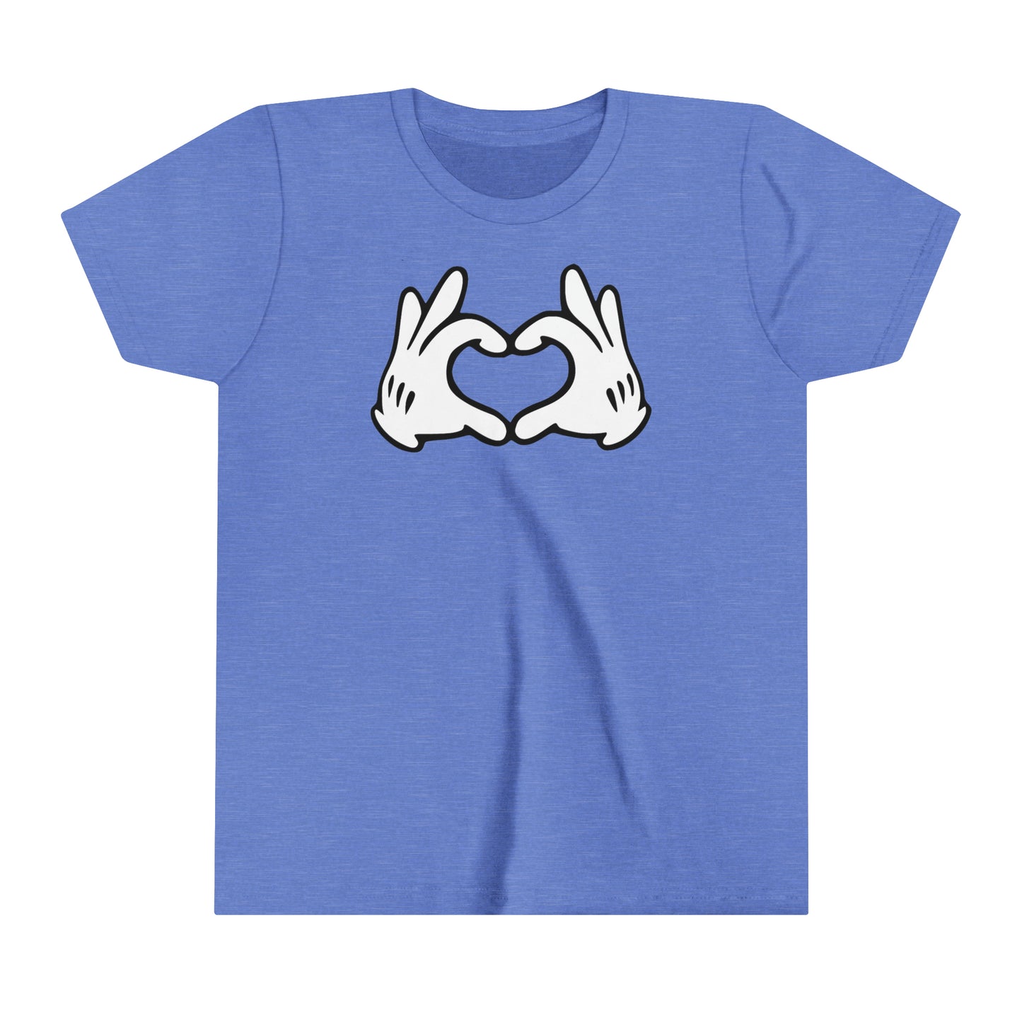 Mickey Mouse Heart Hands YOUTH Short Sleeve Tee
