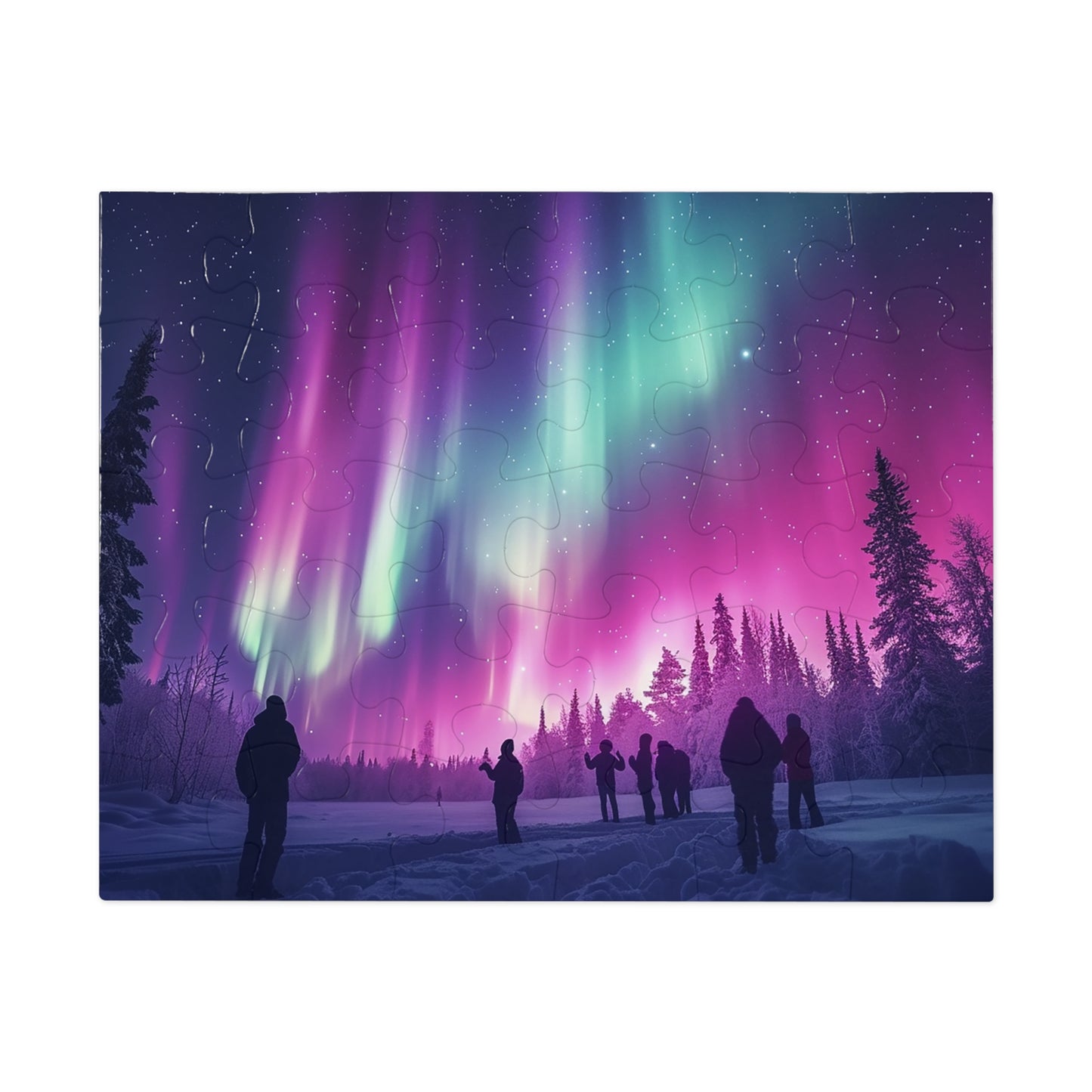 Looking at the Northern Lights Jigsaw Puzzle (30, 110, 252, 500,1000-Piece)