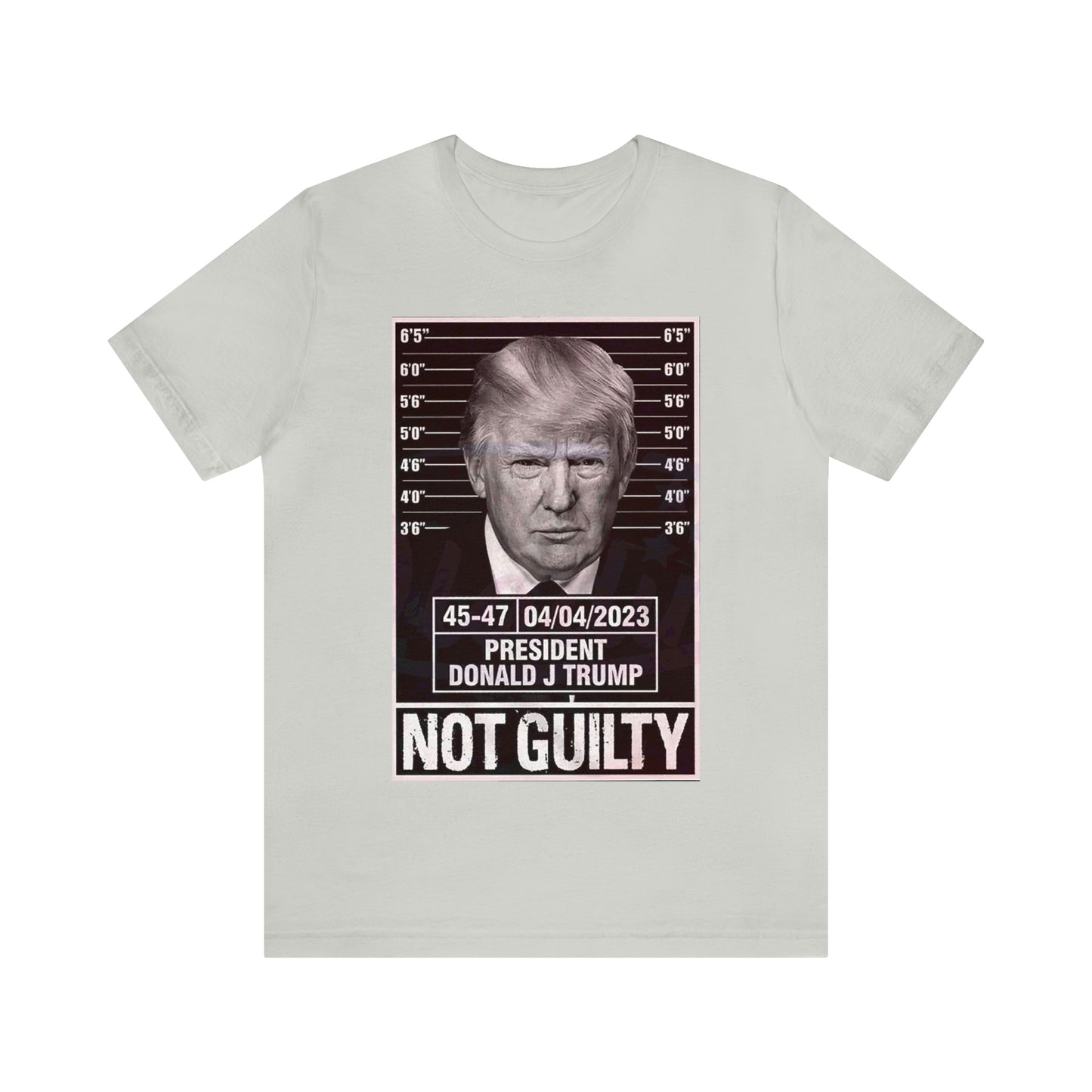 Trump Mug Shot Not Guilty Unisex Jersey Short Sleeve Tee