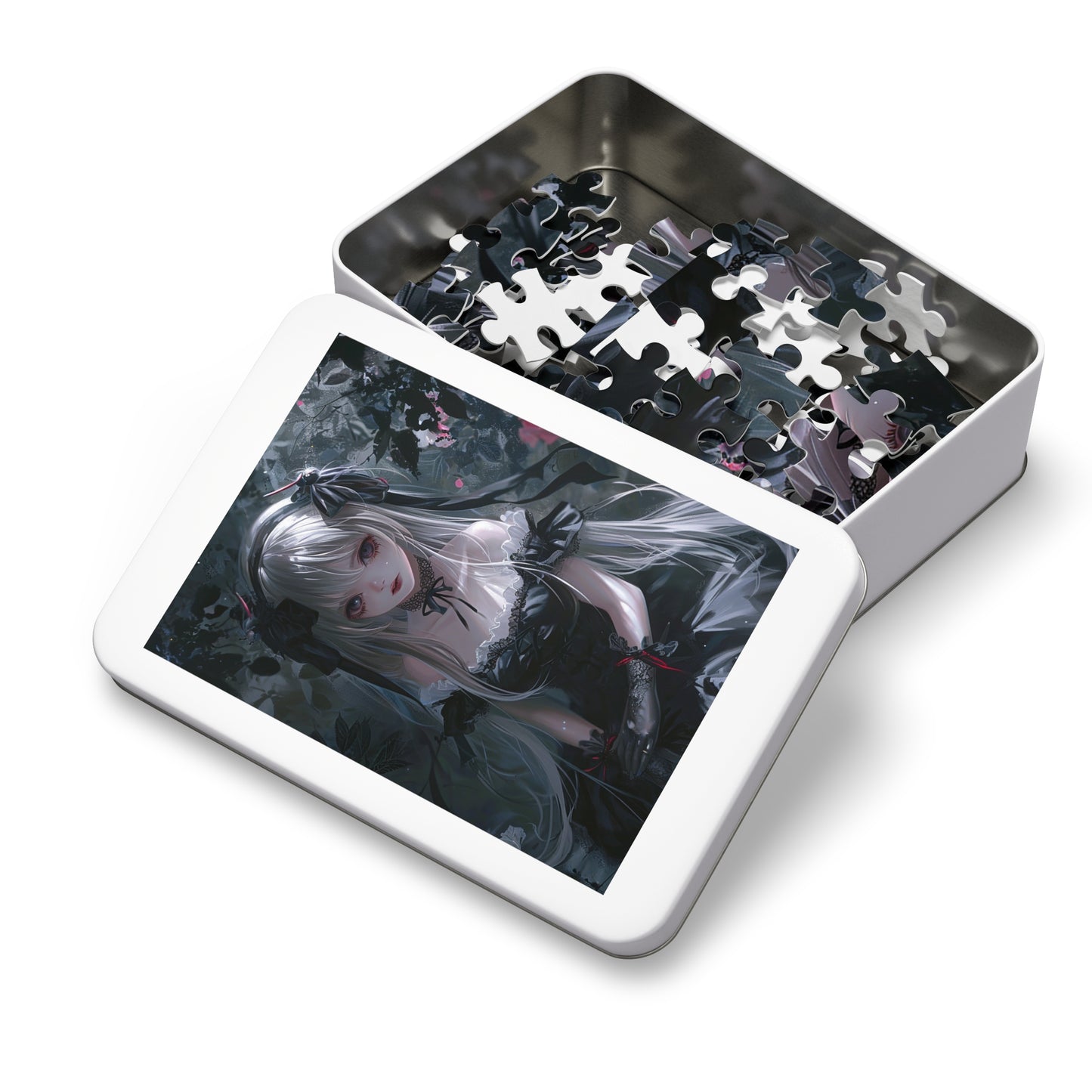 Anime Girl in Mourning Jigsaw Puzzle (30, 110, 252, 500,1000-Piece)