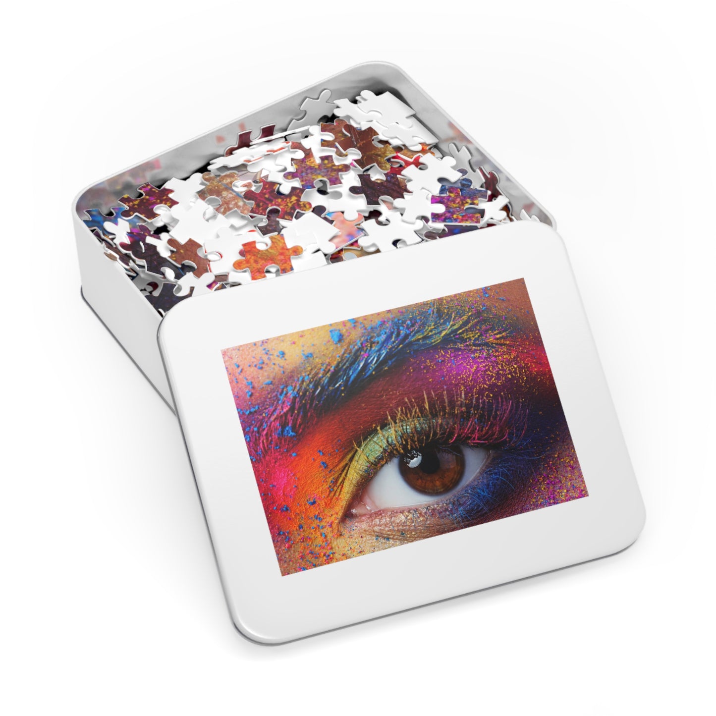 Colorful Crazy Eyeshadow Jigsaw Puzzle (30, 110, 252, 500,1000-Piece)