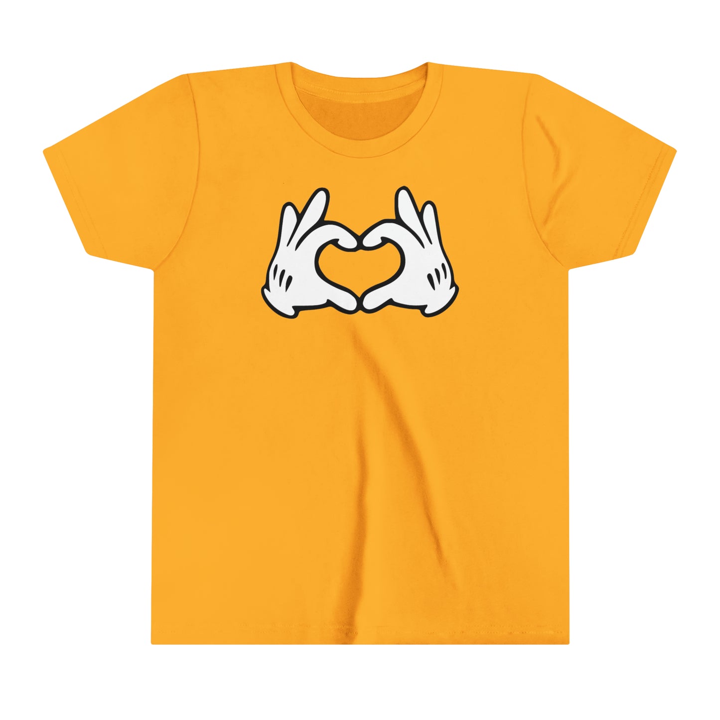Mickey Mouse Heart Hands YOUTH Short Sleeve Tee