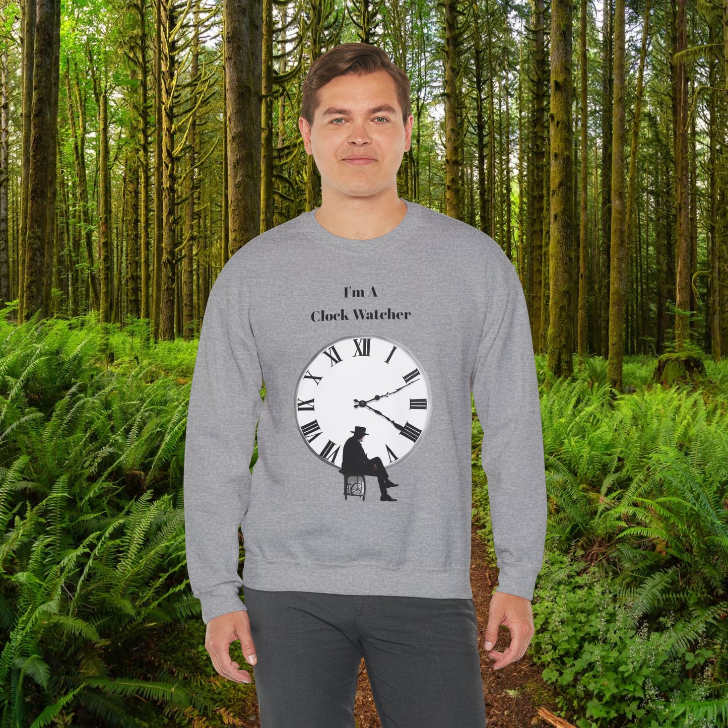 I'm A Clock Watcher Unisex Heavy Blend™ Crewneck Sweatshirt