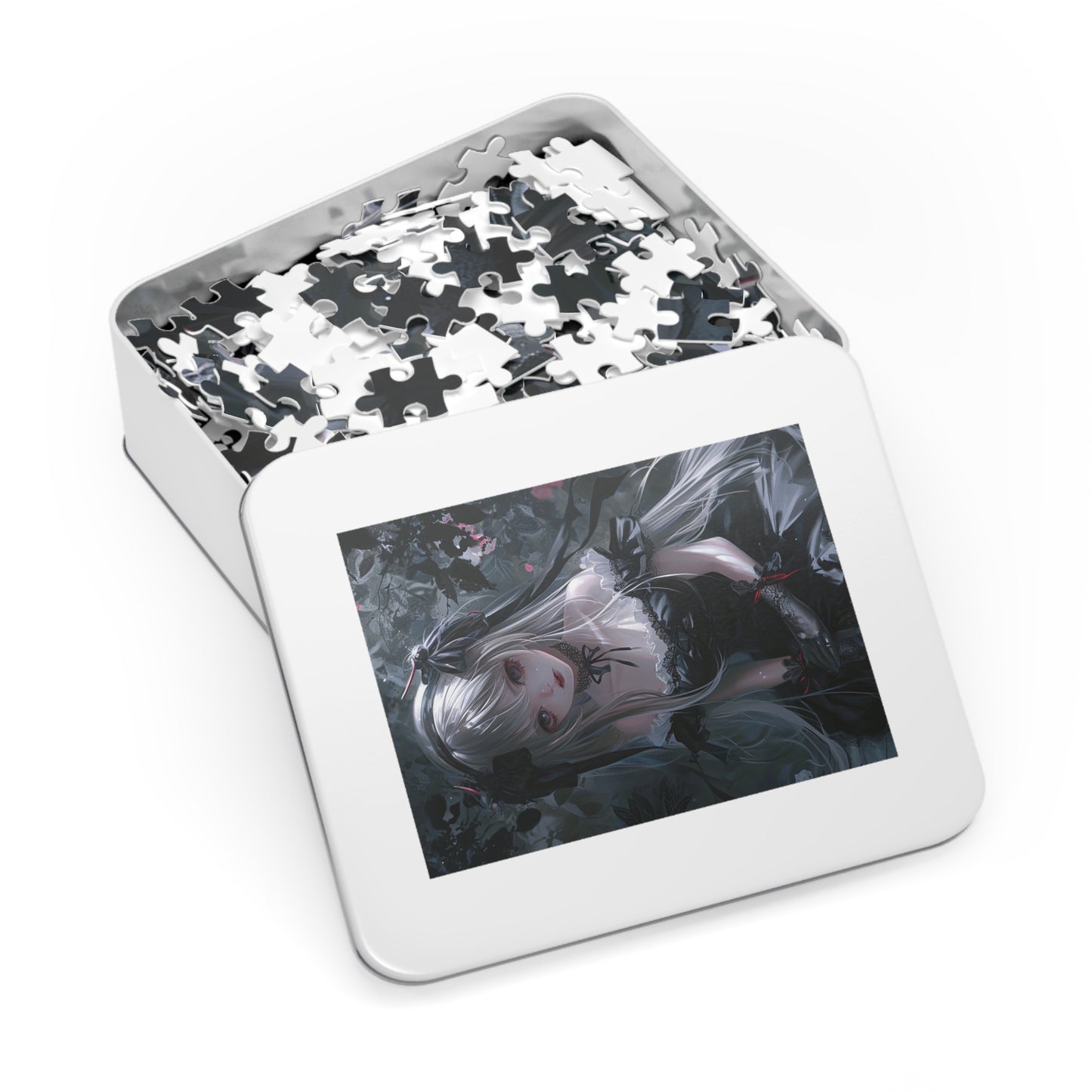 Anime Girl in Mourning Jigsaw Puzzle (30, 110, 252, 500,1000-Piece)
