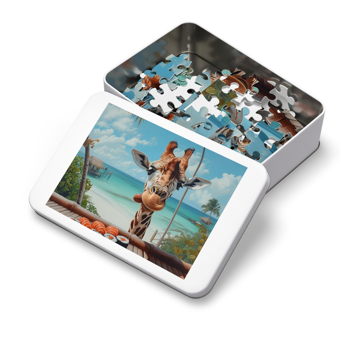 Sushi Eating Giraffe Jigsaw Puzzle (30, 110, 252, 500,1000-Piece)
