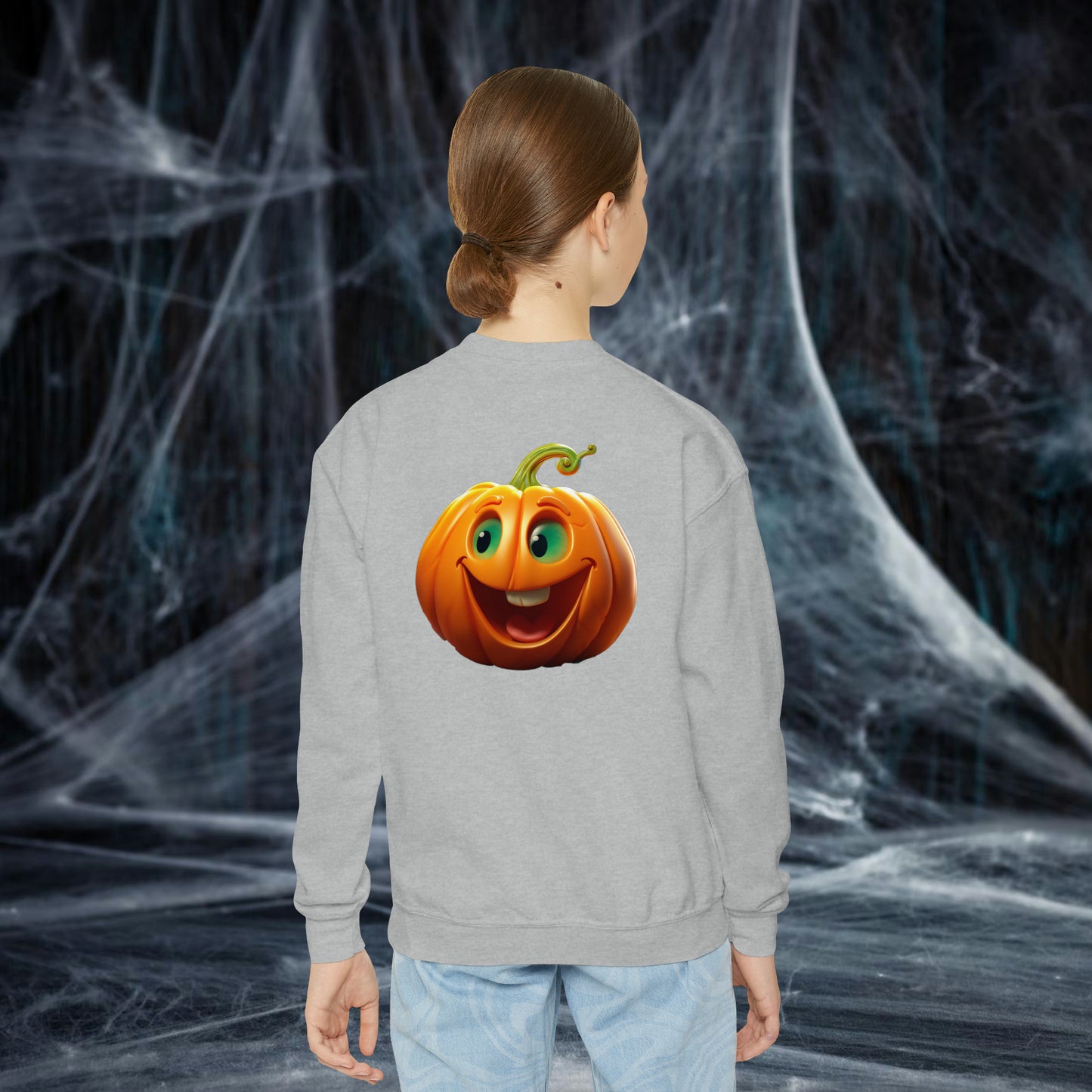PERSONALIZED Double Sided Print, Halloween Sweatshirt for Kids, Halloween Sweatshirt, Funny Halloween, Youth Crewneck Sweatshirt